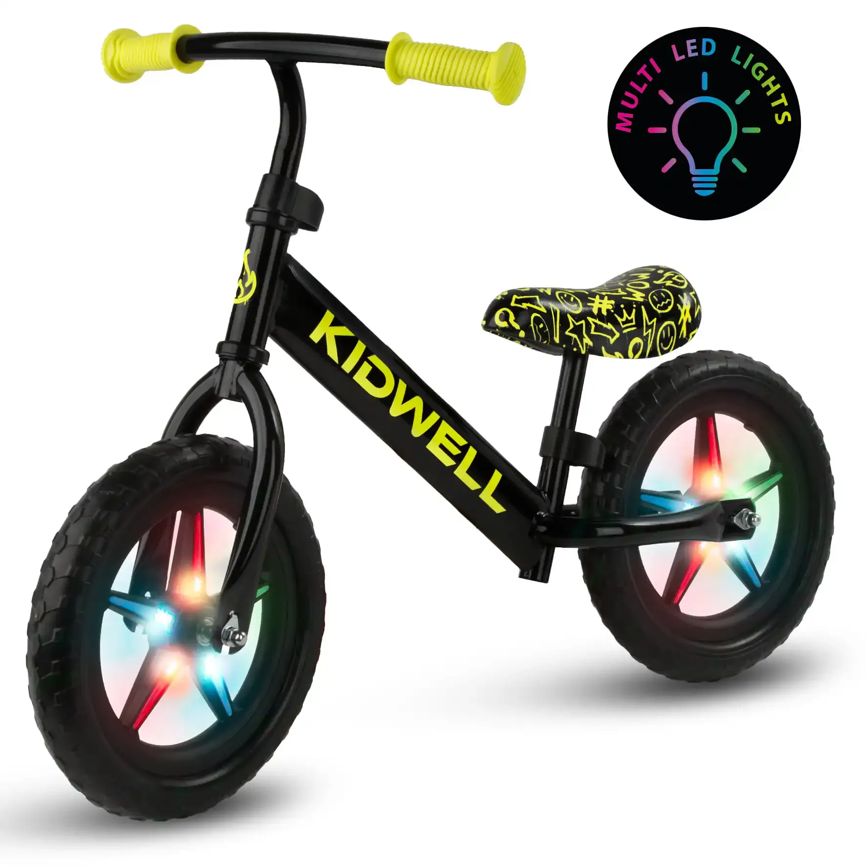 Kidwell REBEL LED neonsko žuti bicikl za balansiranje - Pribislavec