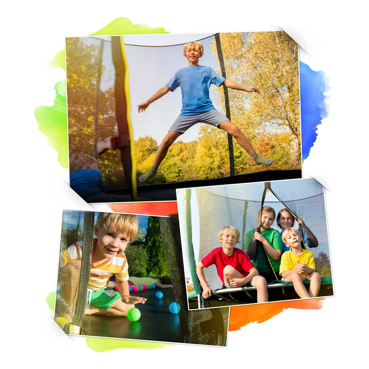 neo-sport profilirani vrtni trampolin 374 cm (12 ft) s unutarnjom mrežom,tirkizni - slika 5