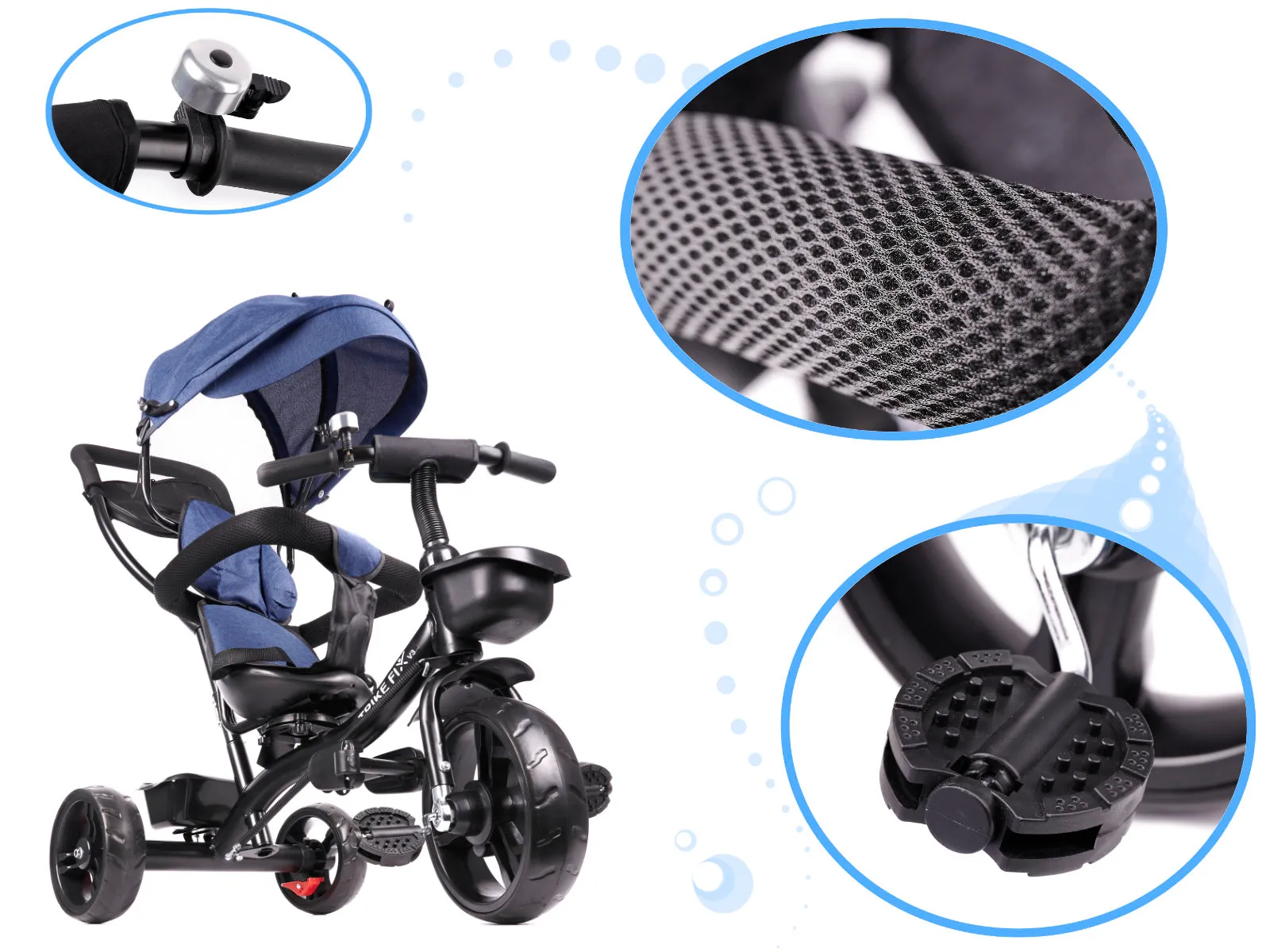 dječji tricikl fix lite navy plava - slika 3