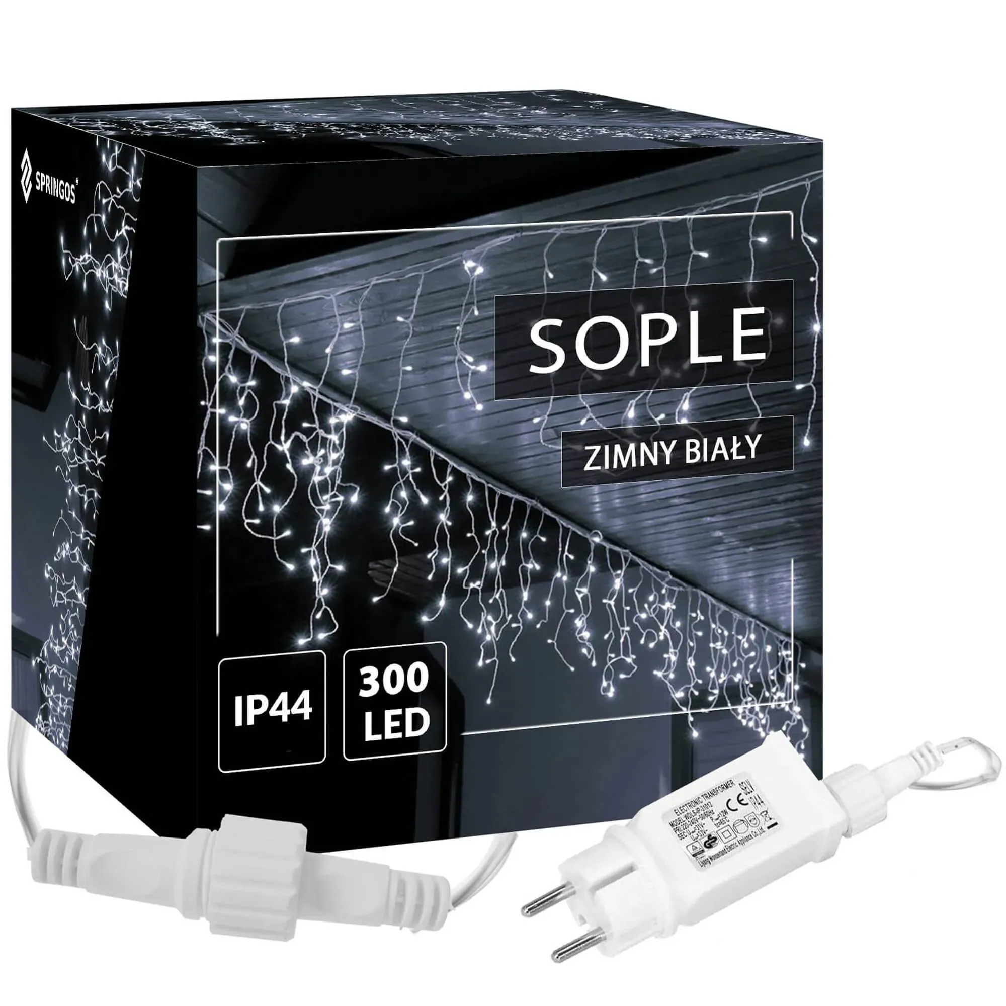 svjetlosna zavjesa u obliku ledenih siga s 300 led lampica - slika 2