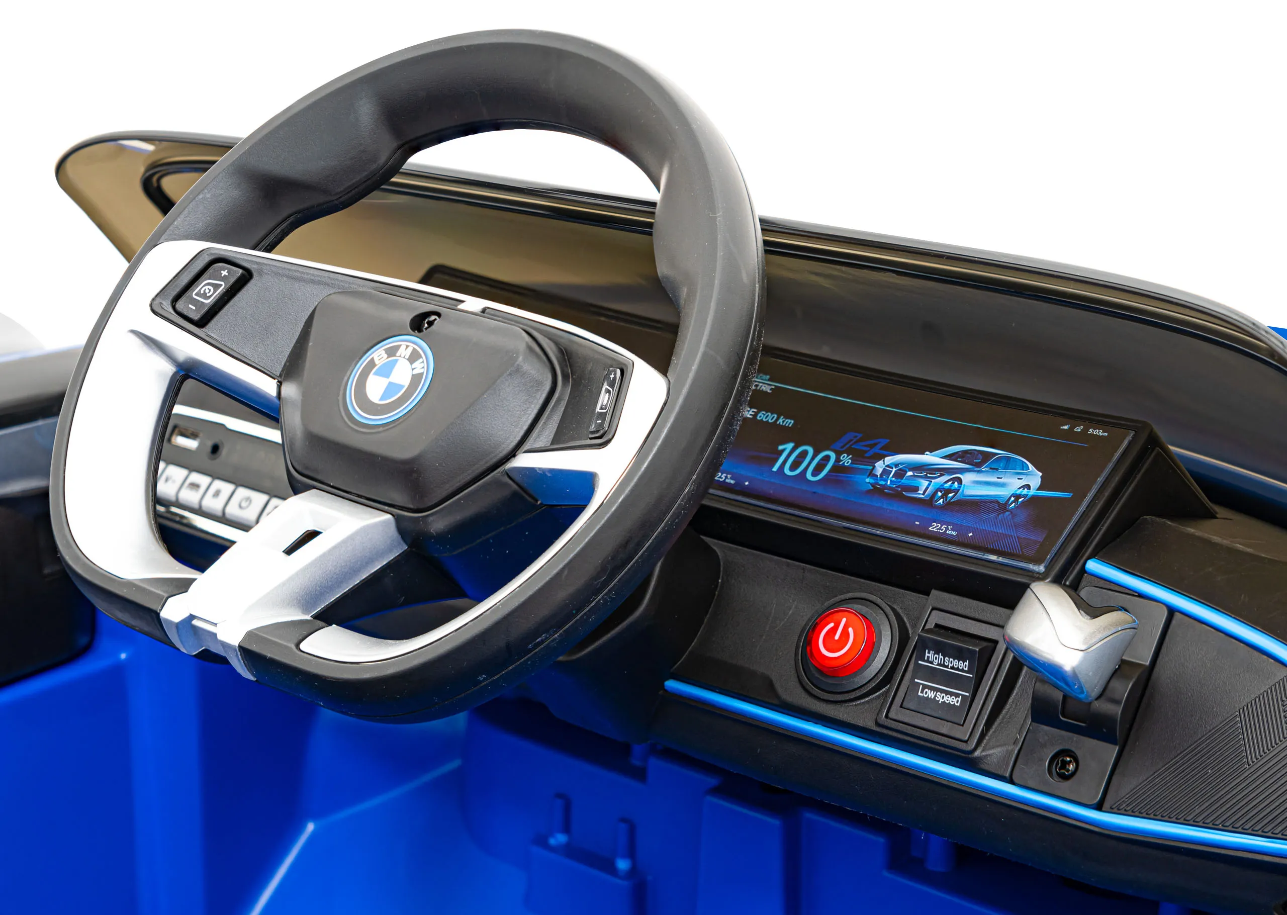 bmw i4, auto na akumulator, plavi - slika 9