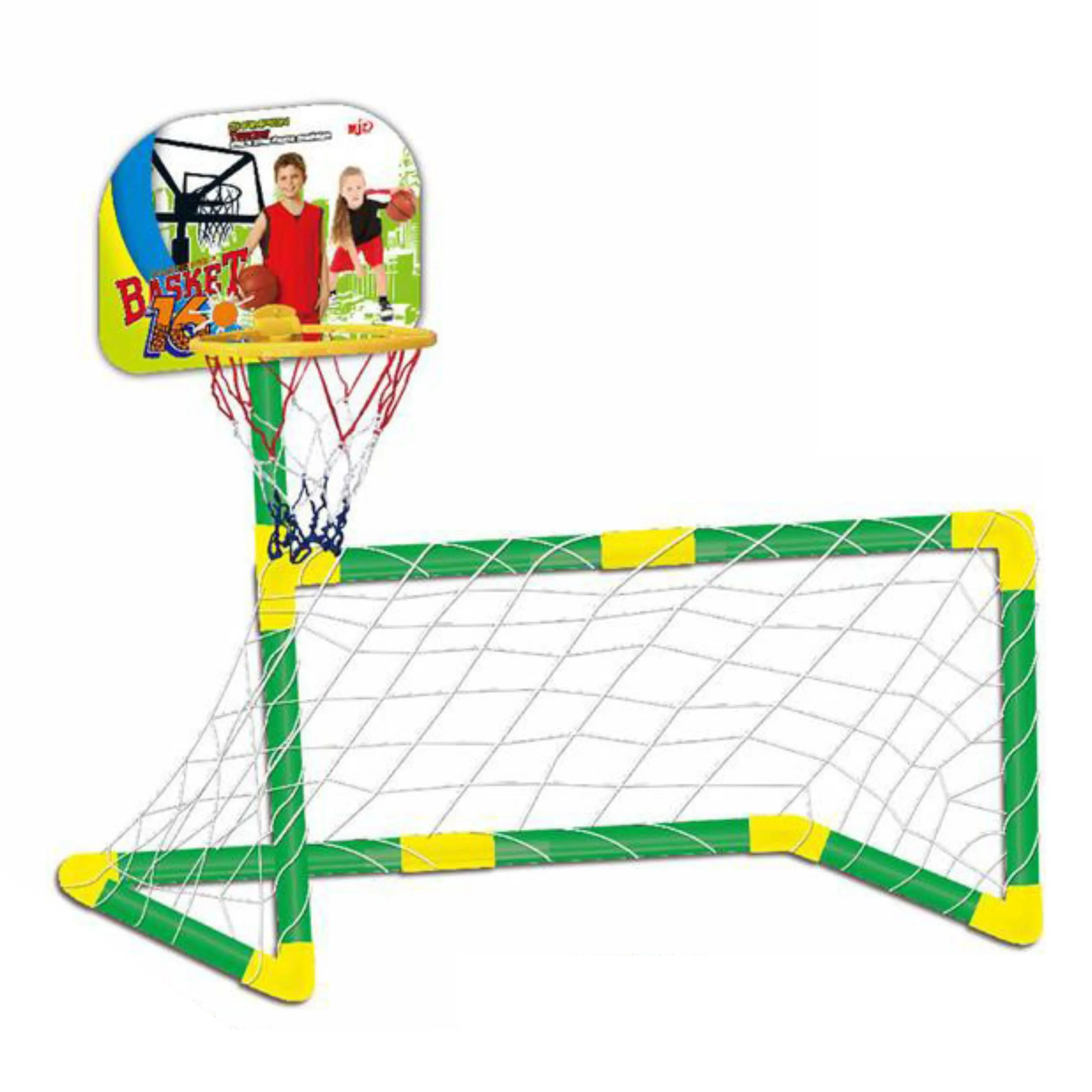 woopie sportski set 2 u 1 košarka i gol - zeleni - slika 5