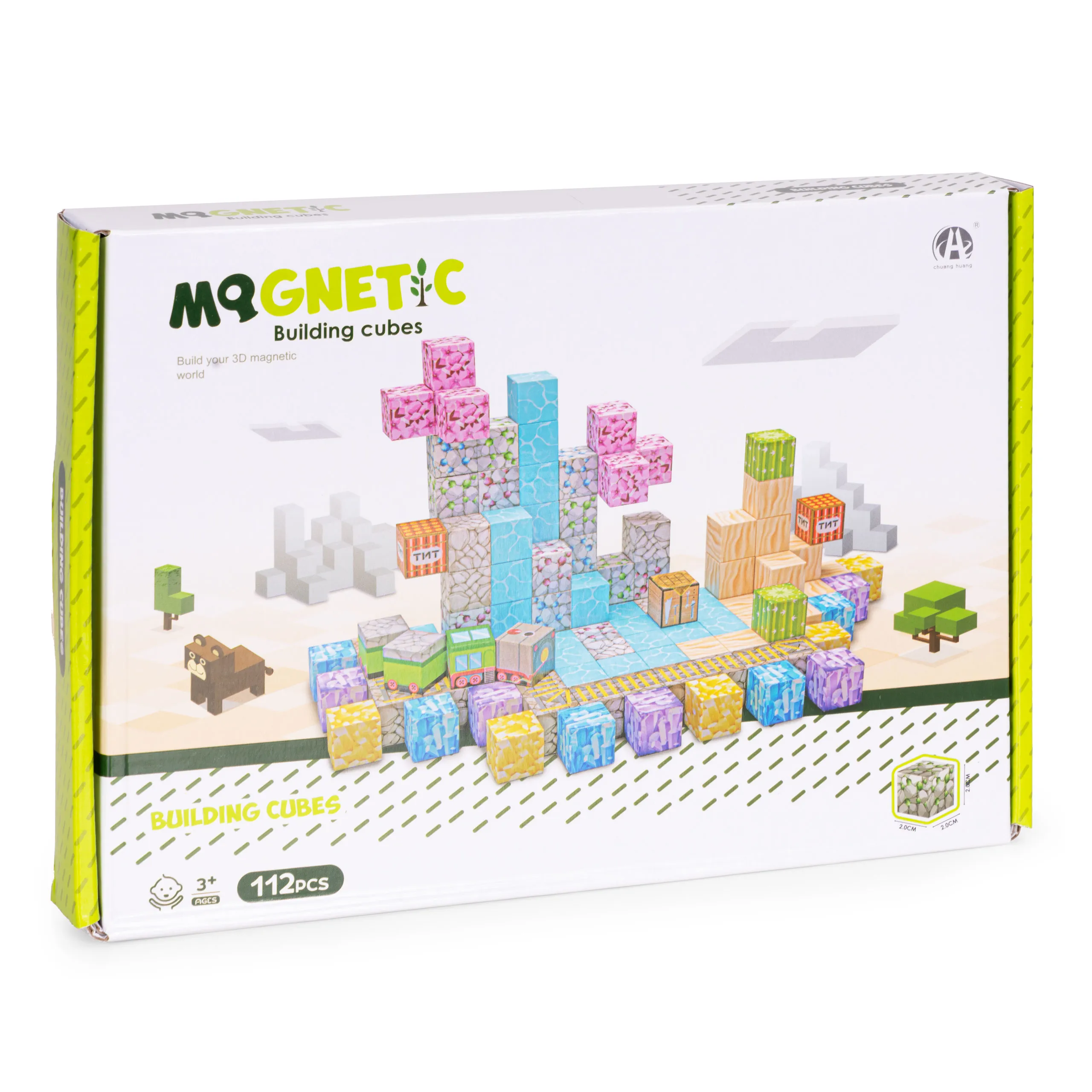 set magnetskih građevnih kocki za djecu – 112 dijelova - slika 7