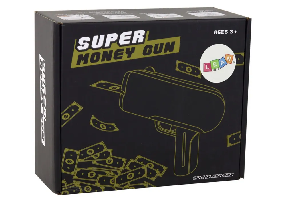 money gun pištolj za izbacivanje novčanica crveni - slika 6