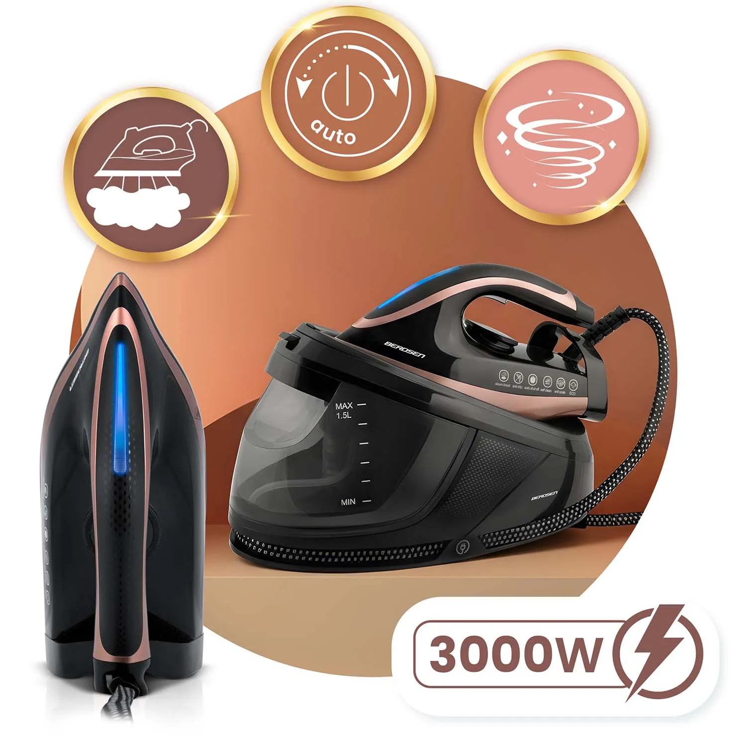 berdsen generator pare za glačanje snage 3000 w s keramičkim premazom - slika 6