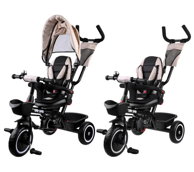 dječji tricikl 3u1 tiny bike bež - slika 4