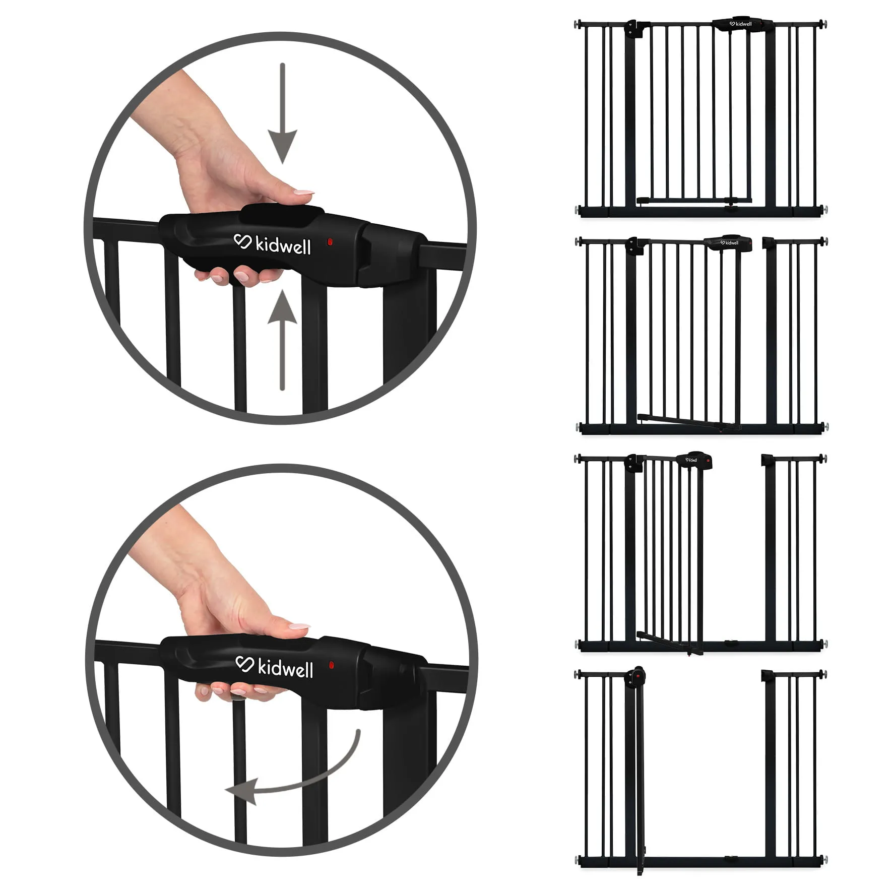 guarda crna sigurnosna vrata 75-104 cm - slika 5
