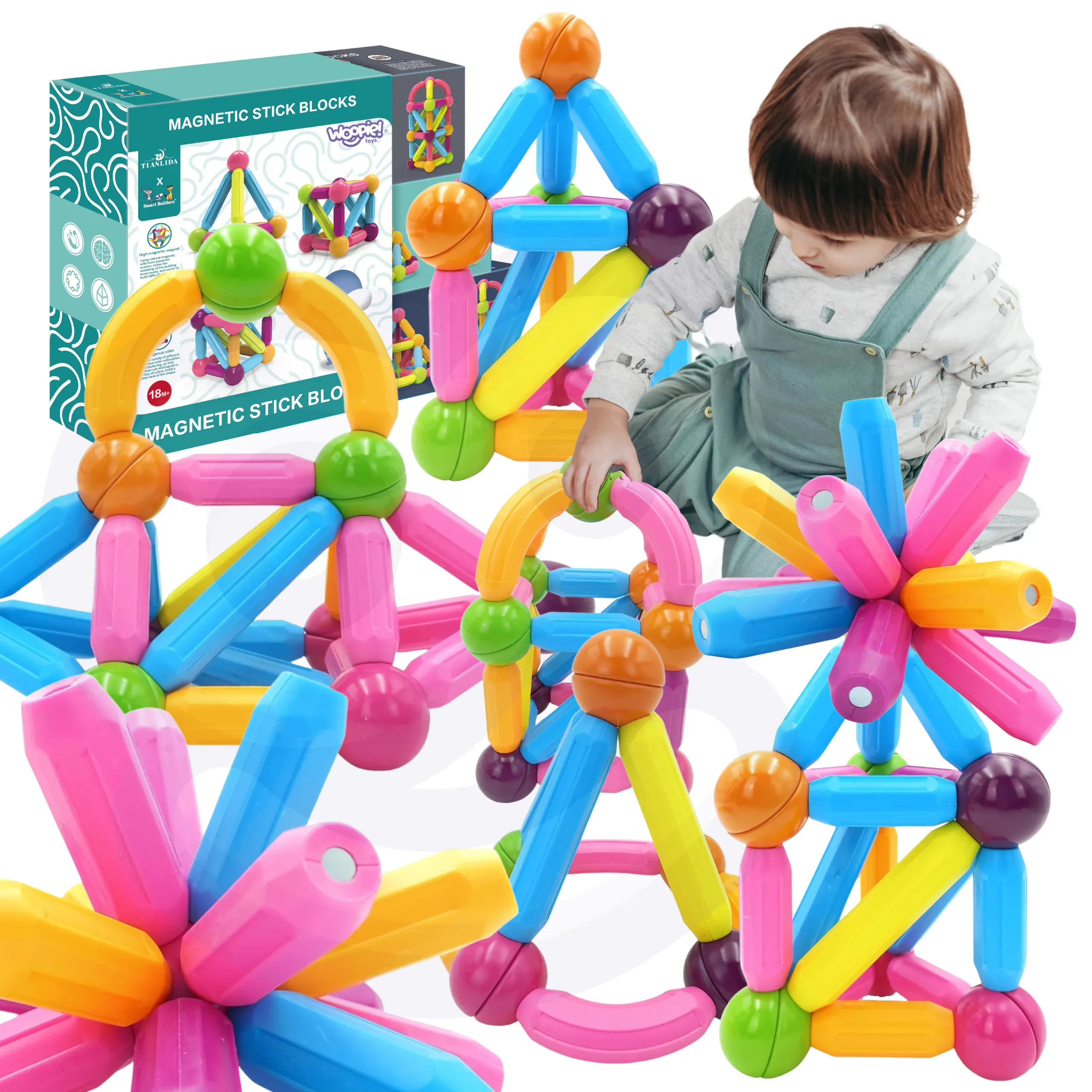 woopie set magnetskih blokova 28 el. - slika 2