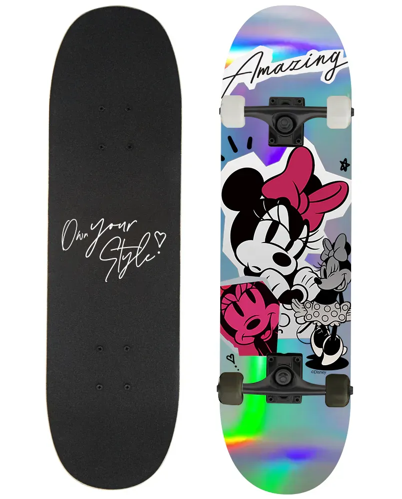 dječji drveni skateboard minnie mouse amazing holo - slika 2