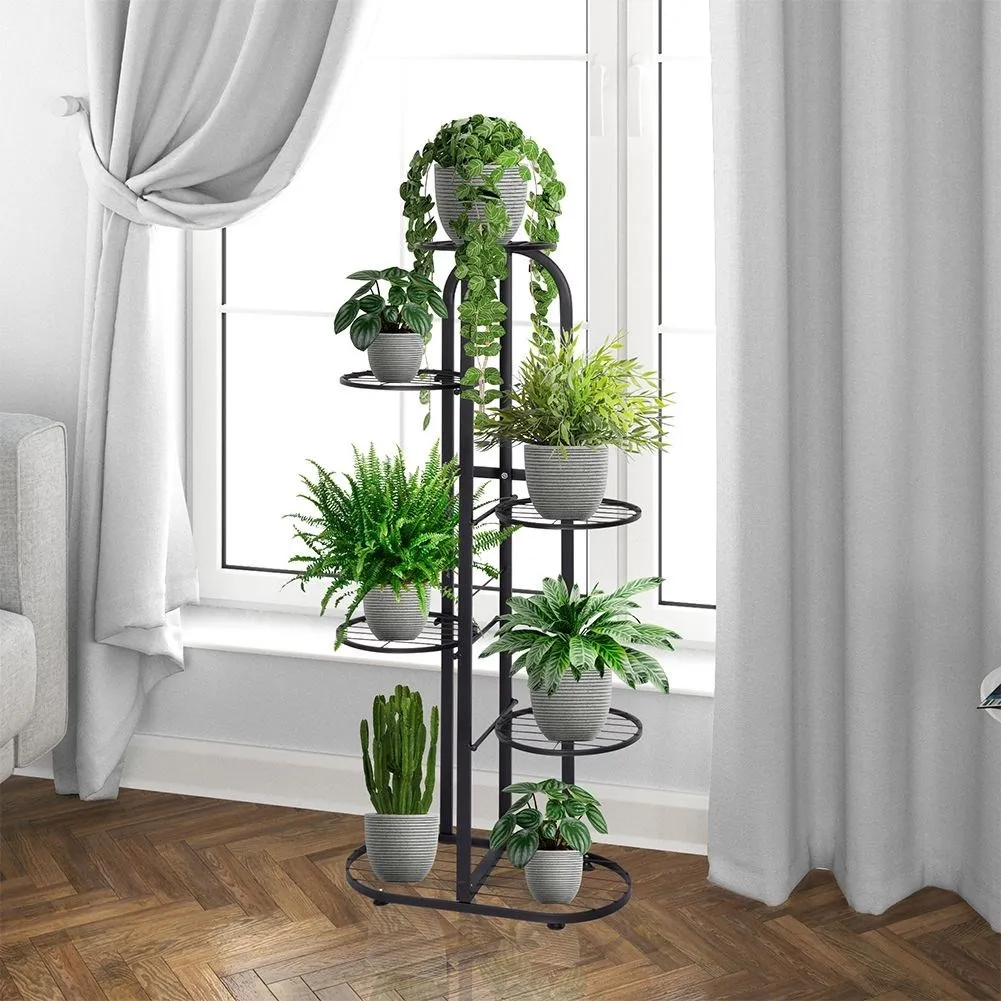 ModernHome metalni stalak za cvijeće - crni - Pribislavec