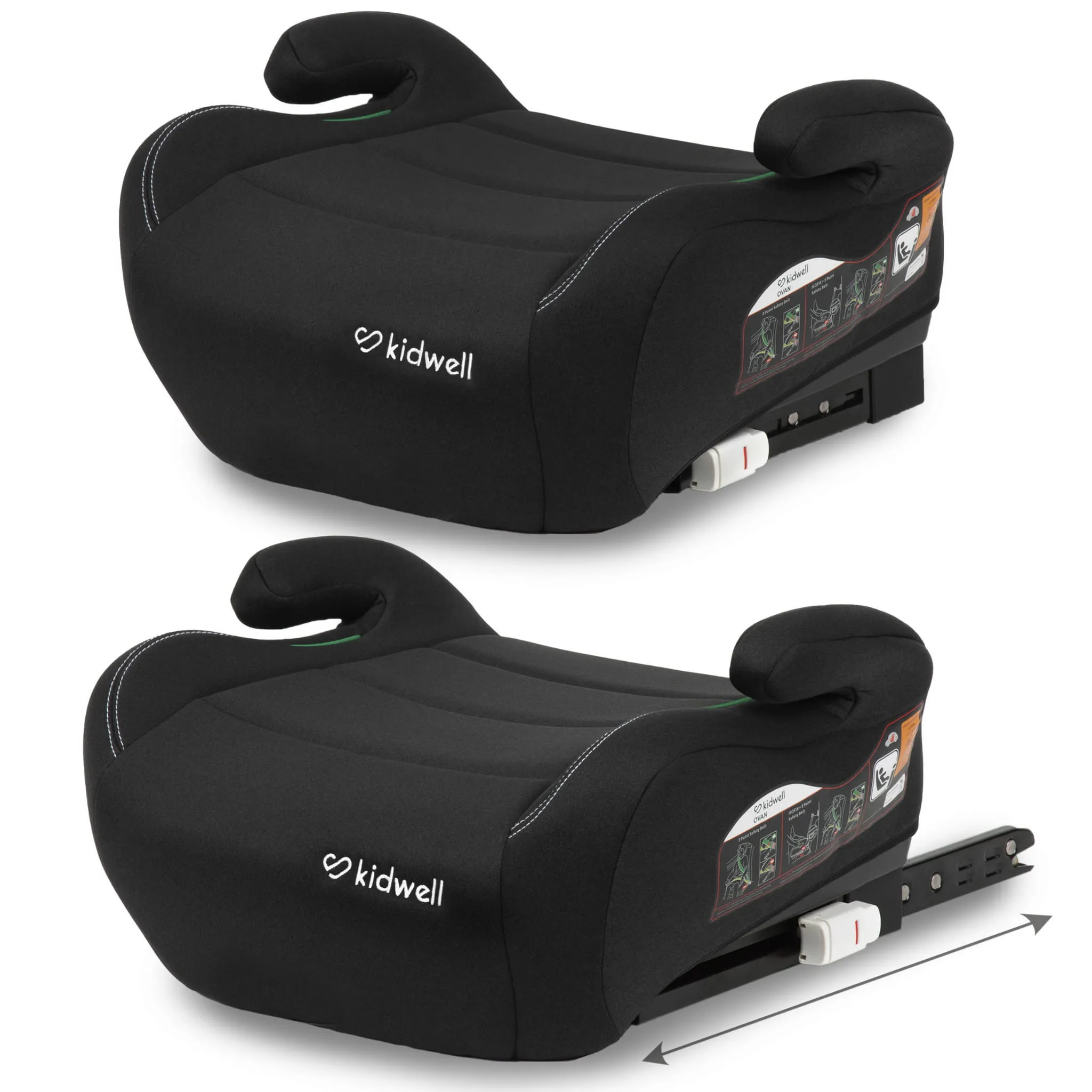kidwell autosjedalica booster ovan, crna - slika 5
