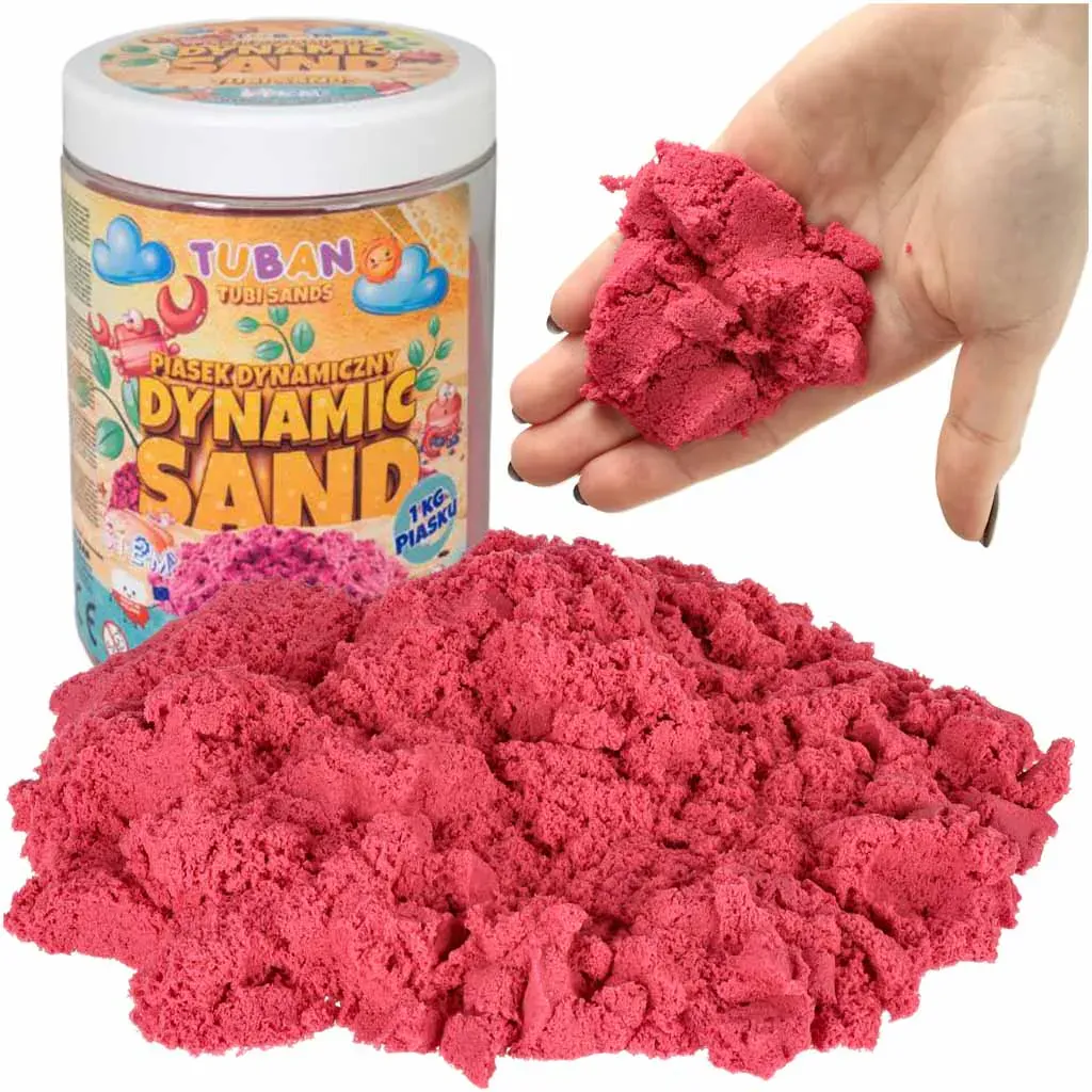 tuban kinetički pijesak 1kg - roza - slika 2