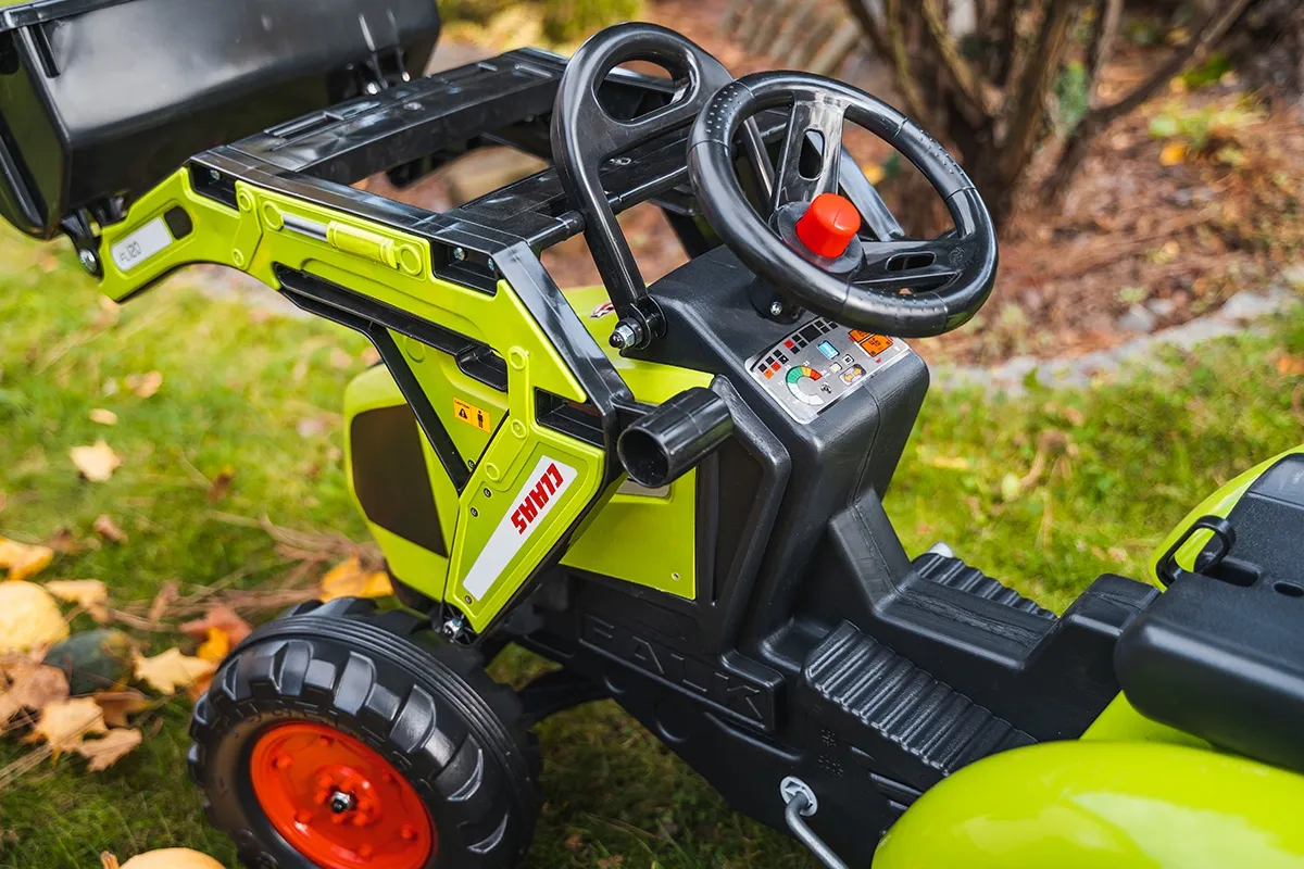 traktor na pedale falk claas sa prikolicom, žlicom i buldožerom 3 godine - slika 9