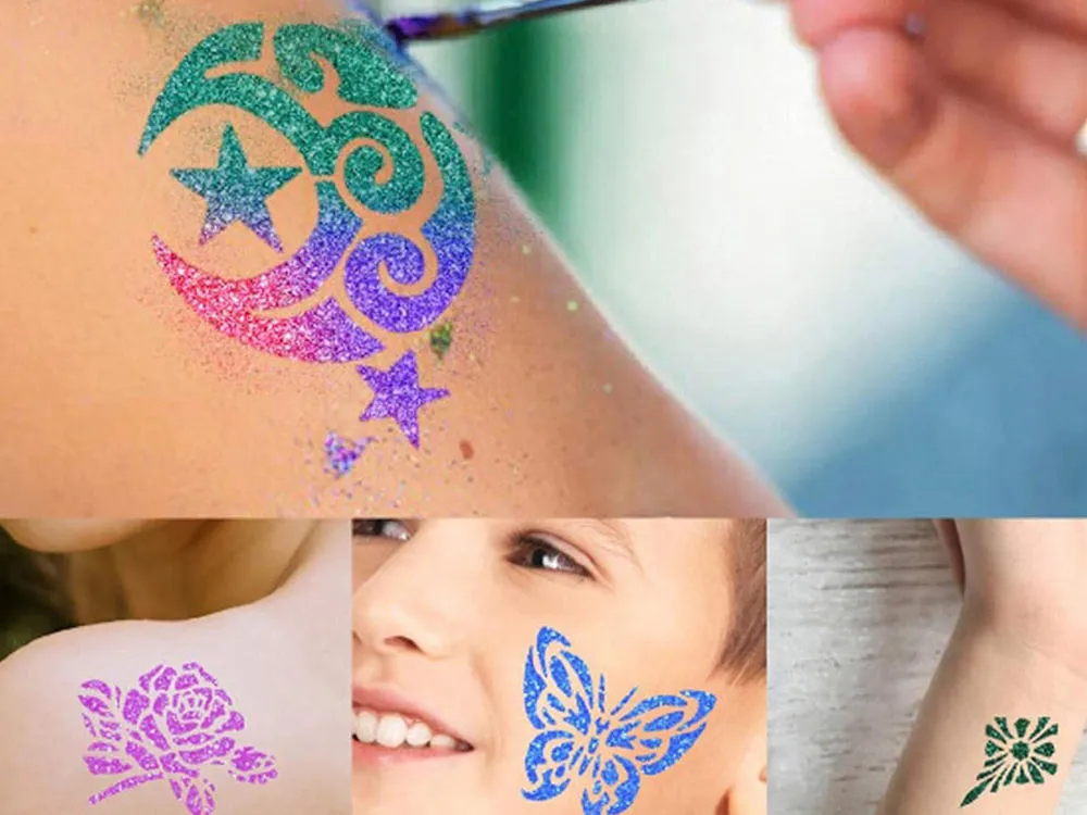 veliki set za izradu glitter tetovaža 120 šablona - slika 6