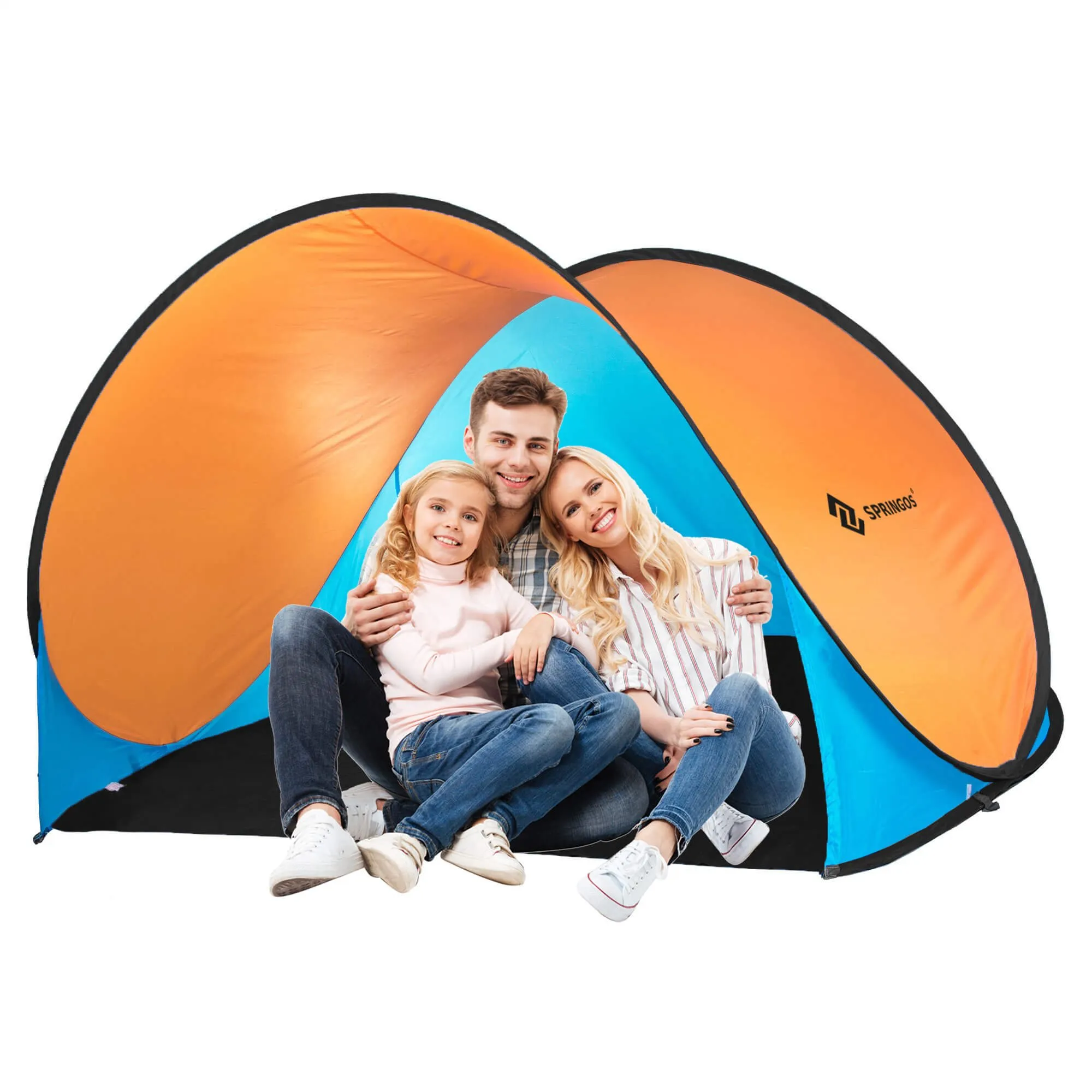 pop up šator narančasto plavi 200 x 120 cm - slika 10