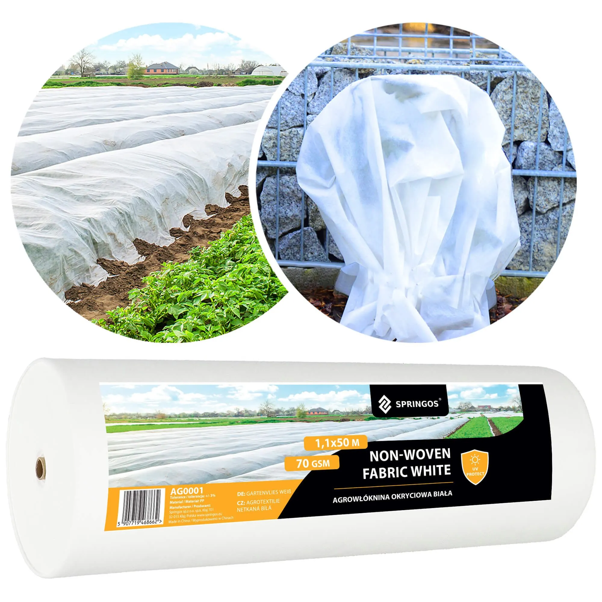 pokrov agrotekstil bijeli 70 gsm 1,1 x 50 m - slika 3
