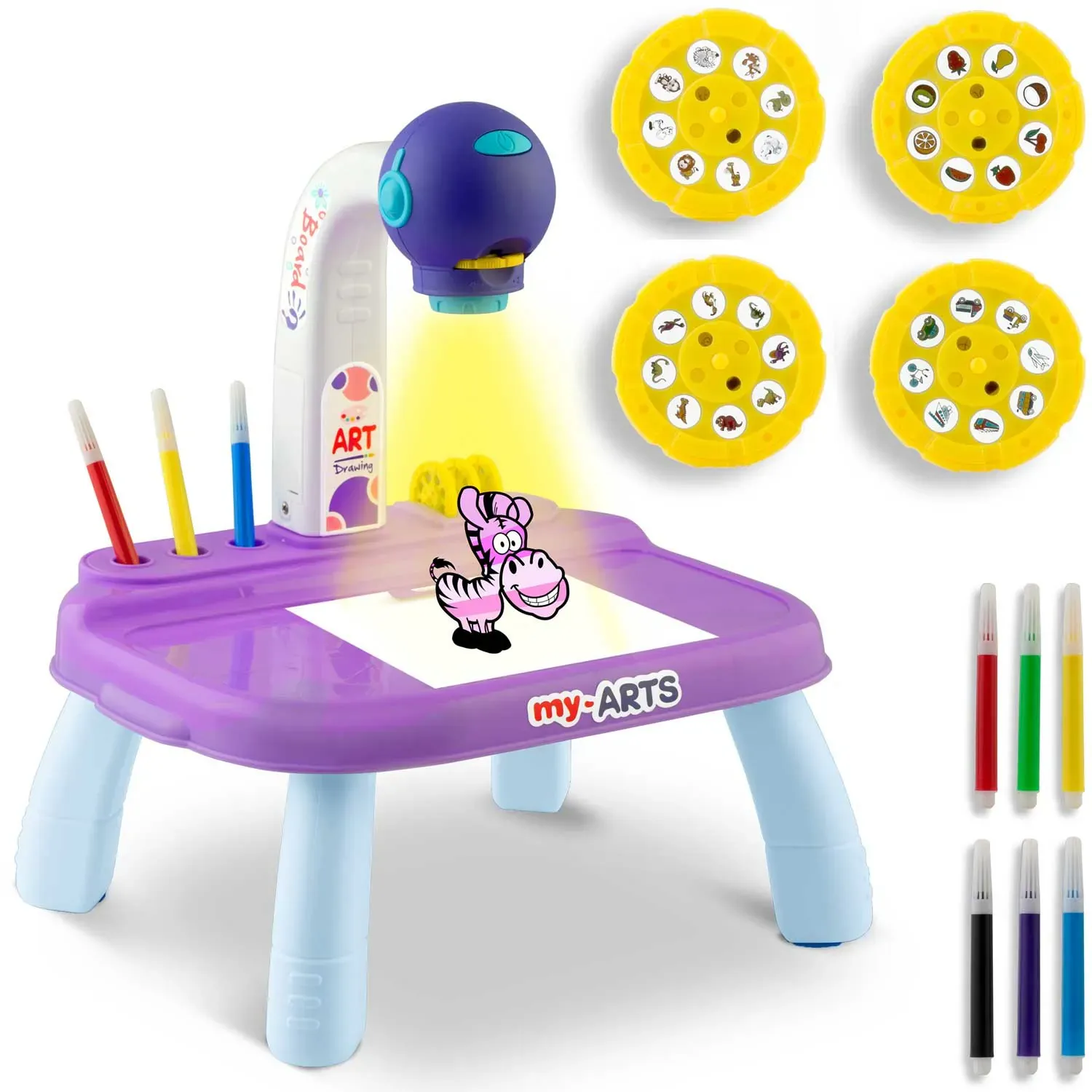 Ricokids 773700 projektor za učenje crtanja - ljubičasti - Pribislavec