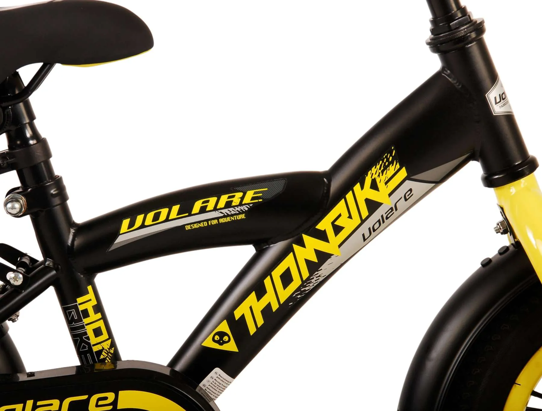 volare dječji bicikl thombike 12" crno-žuti - slika 7