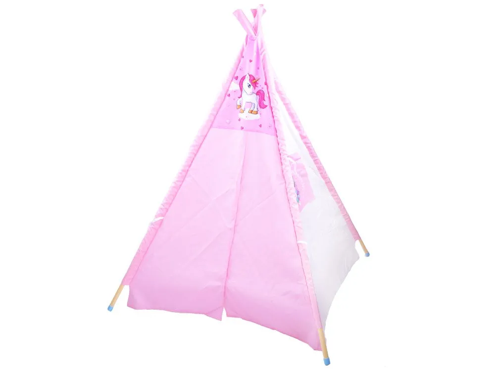 indijanski šator teepee s jednorogom - roza - slika 5