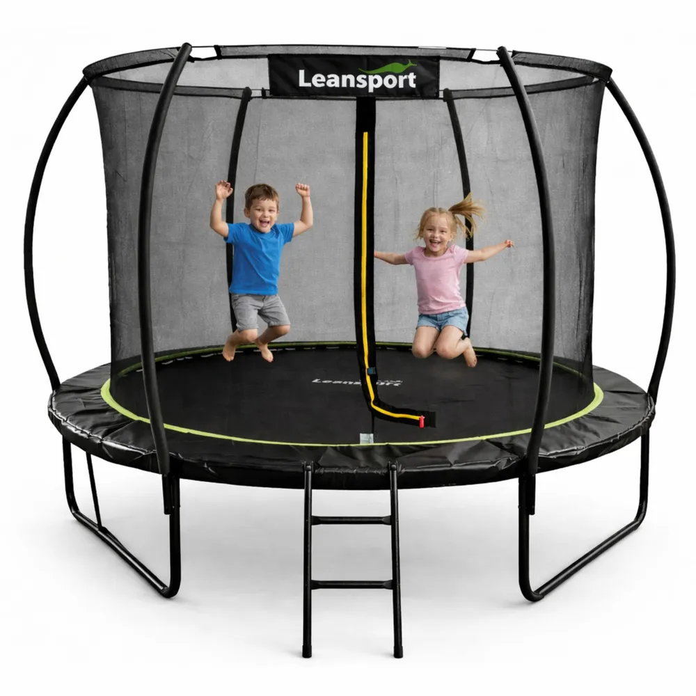 vrtni trampolin s unutarnjom mrežom crno-zeleni 305 cm 10 stopa - slika 3