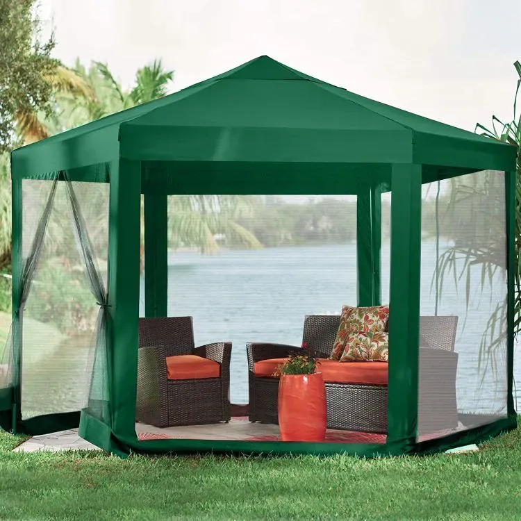 multigarden komercijalni vrtni paviljon šator – 2 × 2 × 2 m, s mrežom protiv komaraca, zeleni - slika 4