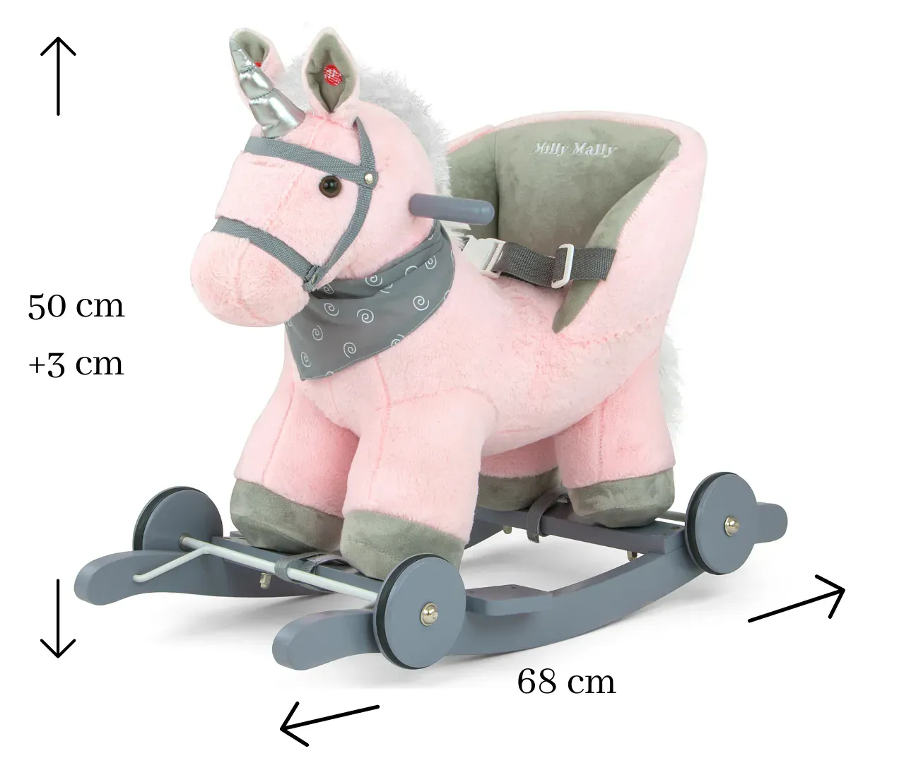 konjić za ljuljanje polly pink 2 u 1 - slika 4