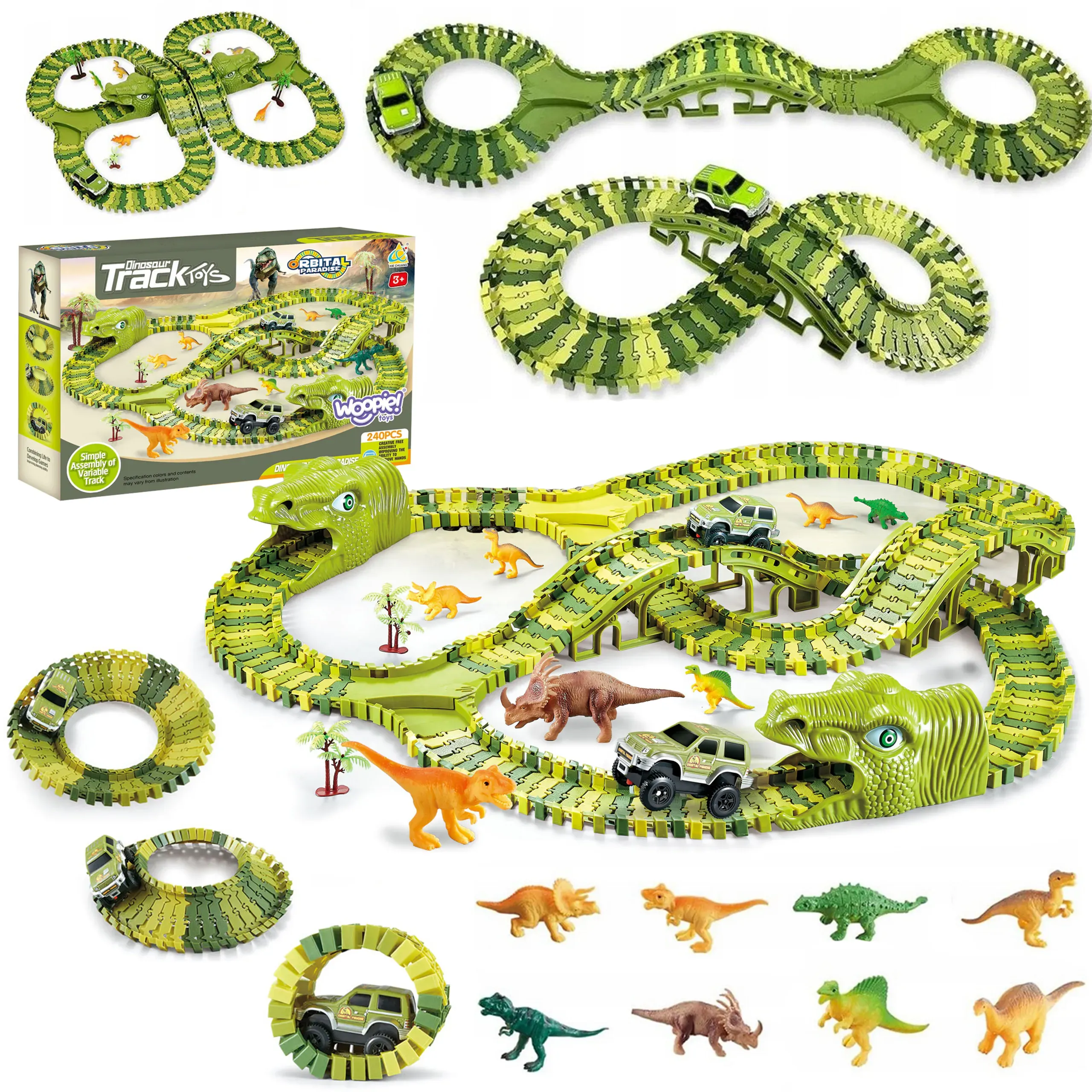 woopie staza za automobile xxl: dinosauri, 240 el. - slika 2
