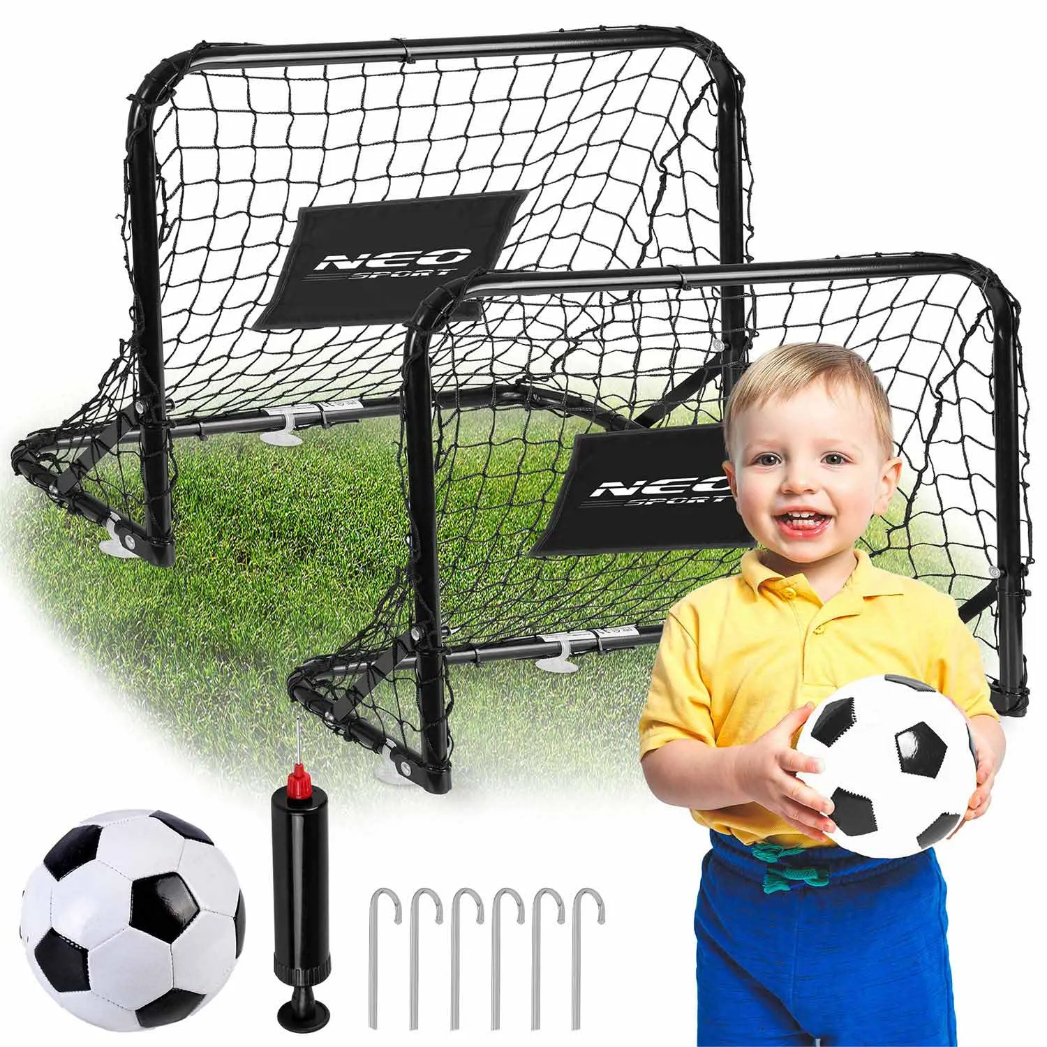 nogometni gol - set od 2 - 60 x 45 x 25 cm ns-486 - slika 2