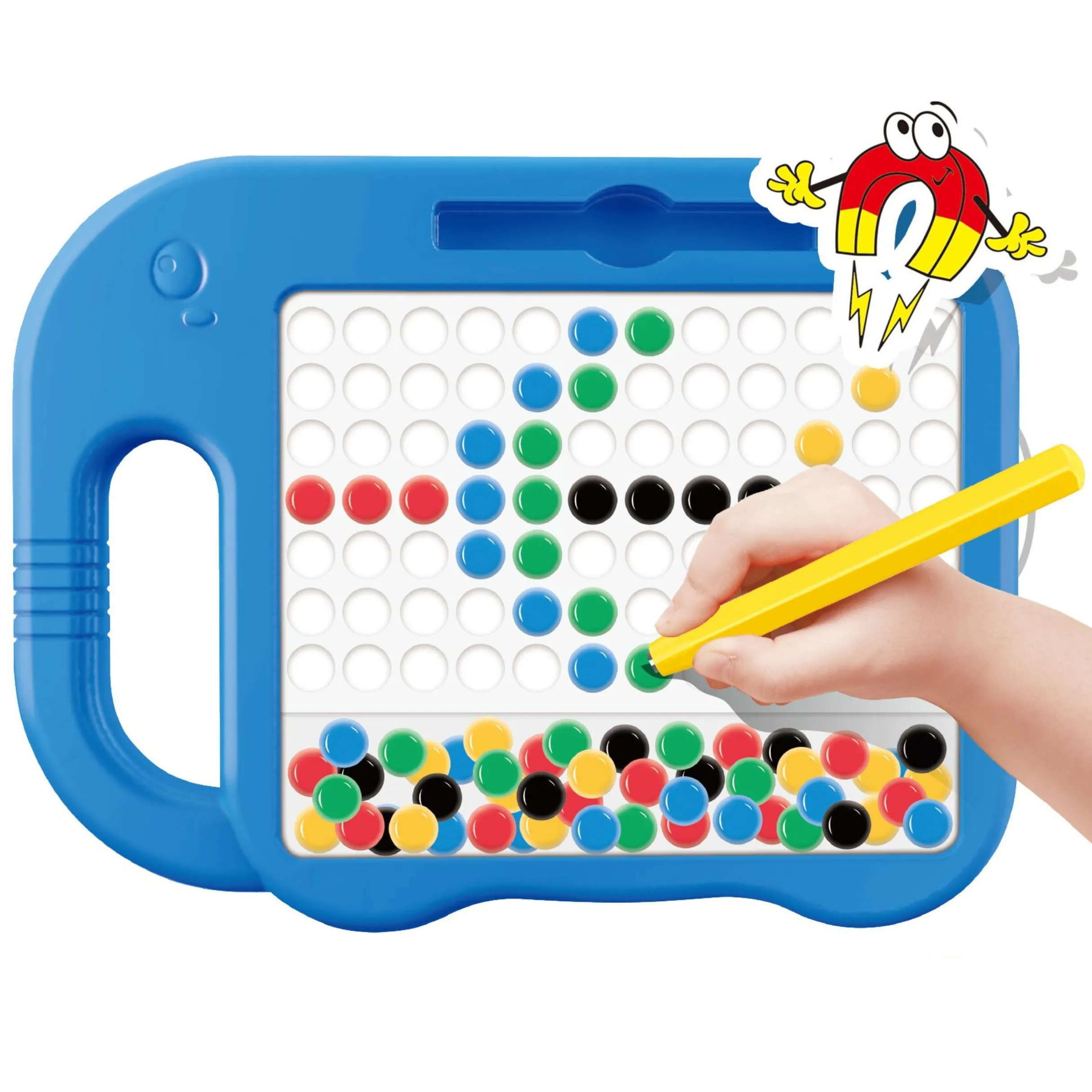 woopie magnetna ploča montessori magpad 84 gumba, plava - slika 3