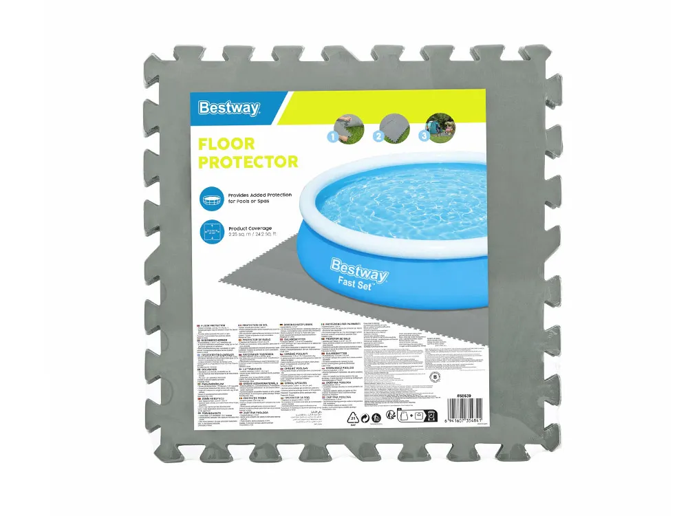bestway pjenasta prostirka za bazen siva 50cmx50cm 58639 - slika 9