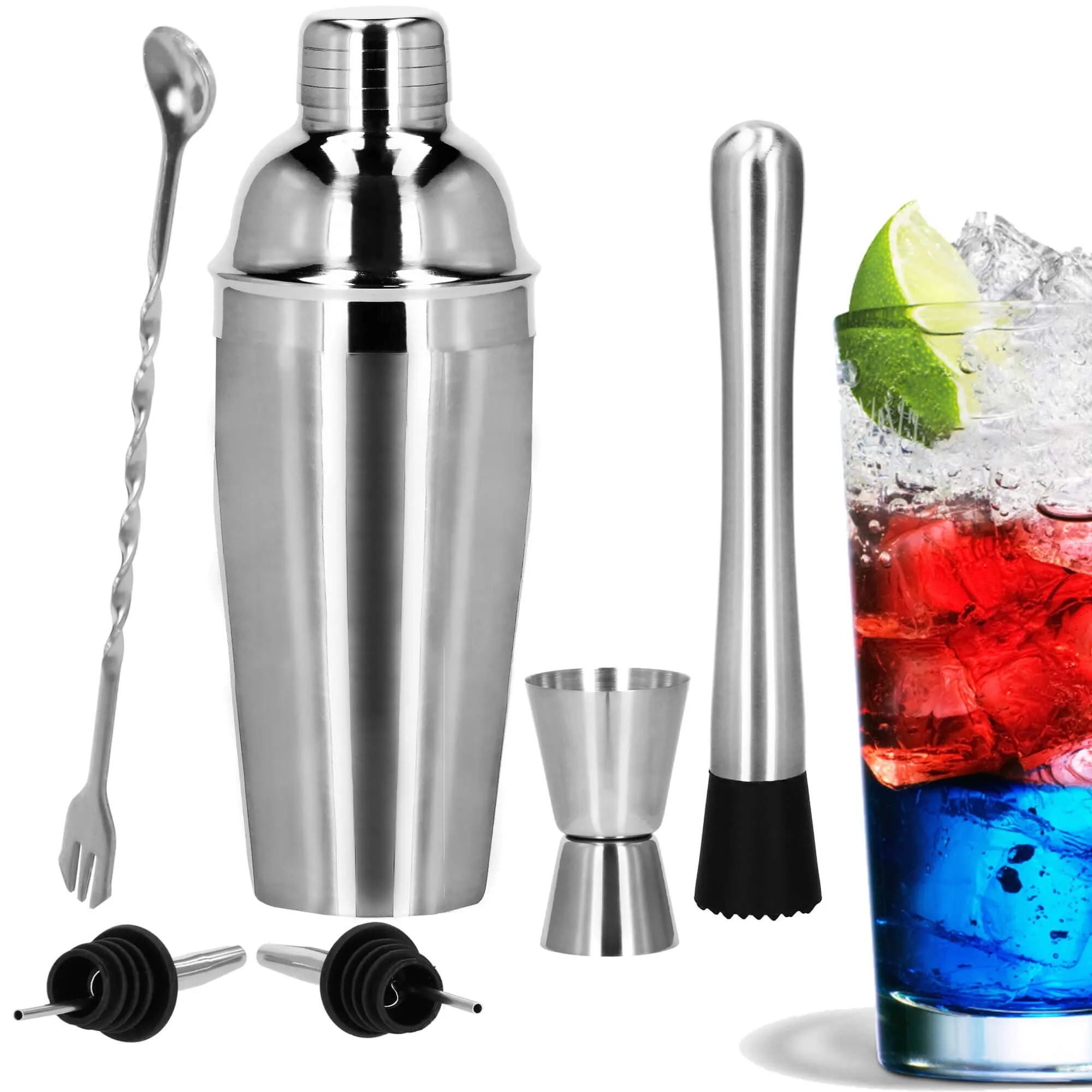 set za pripremu pića za barmene shaker 750 ml 6 komada - slika 12