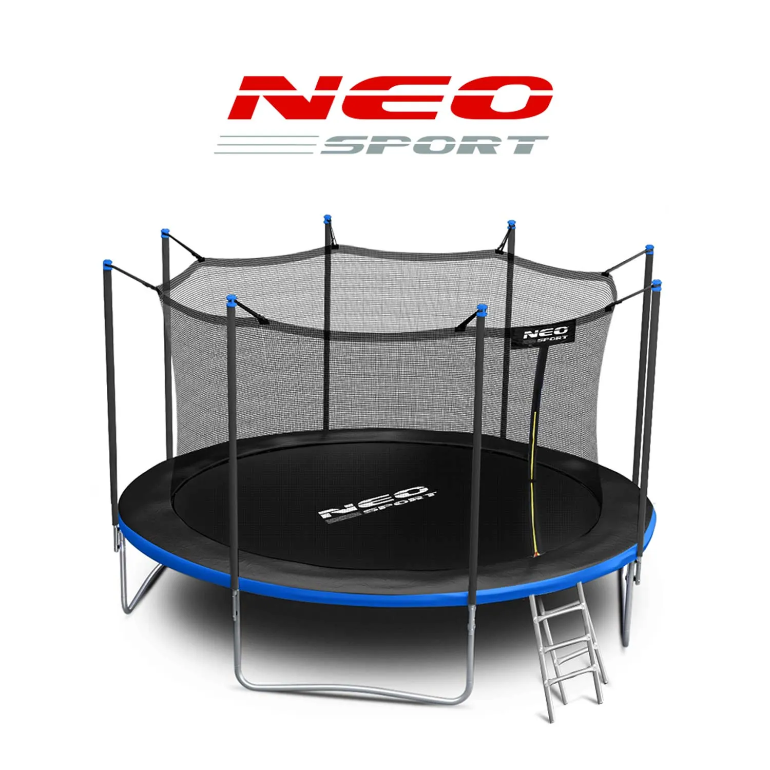 vrtna trampolina 15 ft / 465 cm s unutarnjom zaštitnom mrežom i ljestvama, neo-sport - slika 8