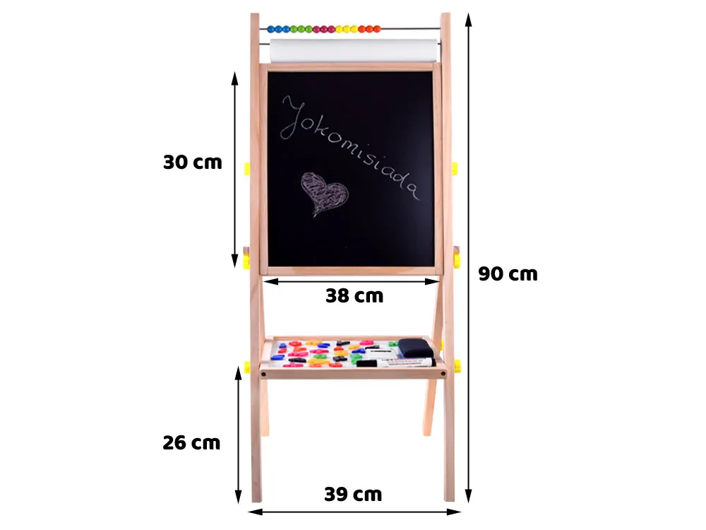 dvostrana ploča za crtanje 3u1 s magnetima - slika 7