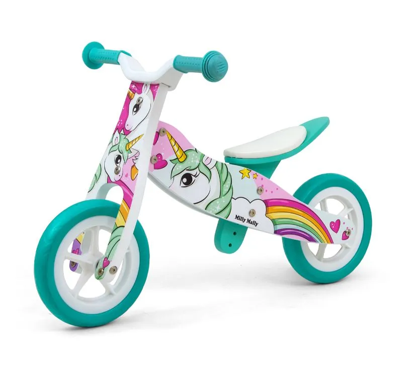 milly mally 2u1 tricikl bez pedala jednorog - slika 3