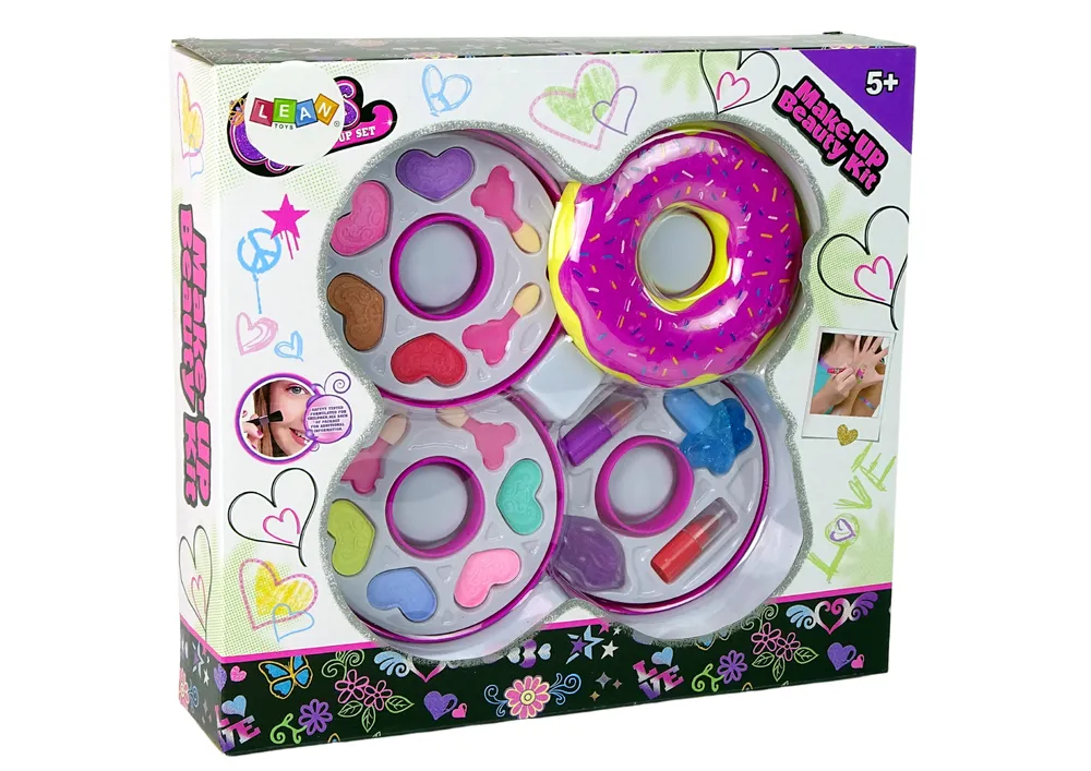 set kozmetike paleta sjenila i ruževa doughnut - slika 4