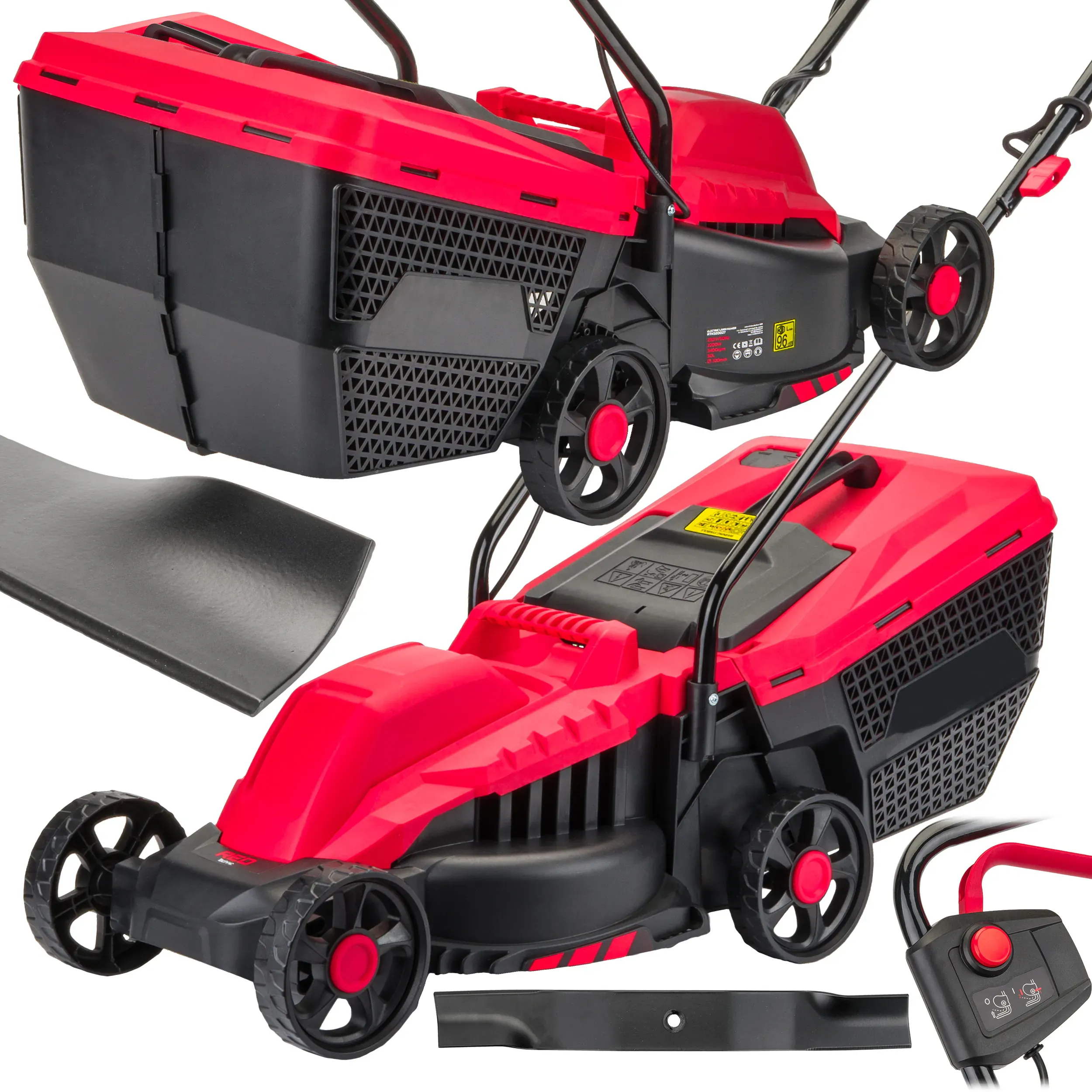 red technic električna kosilica za travu 2200 w nož 32 cm - slika 2