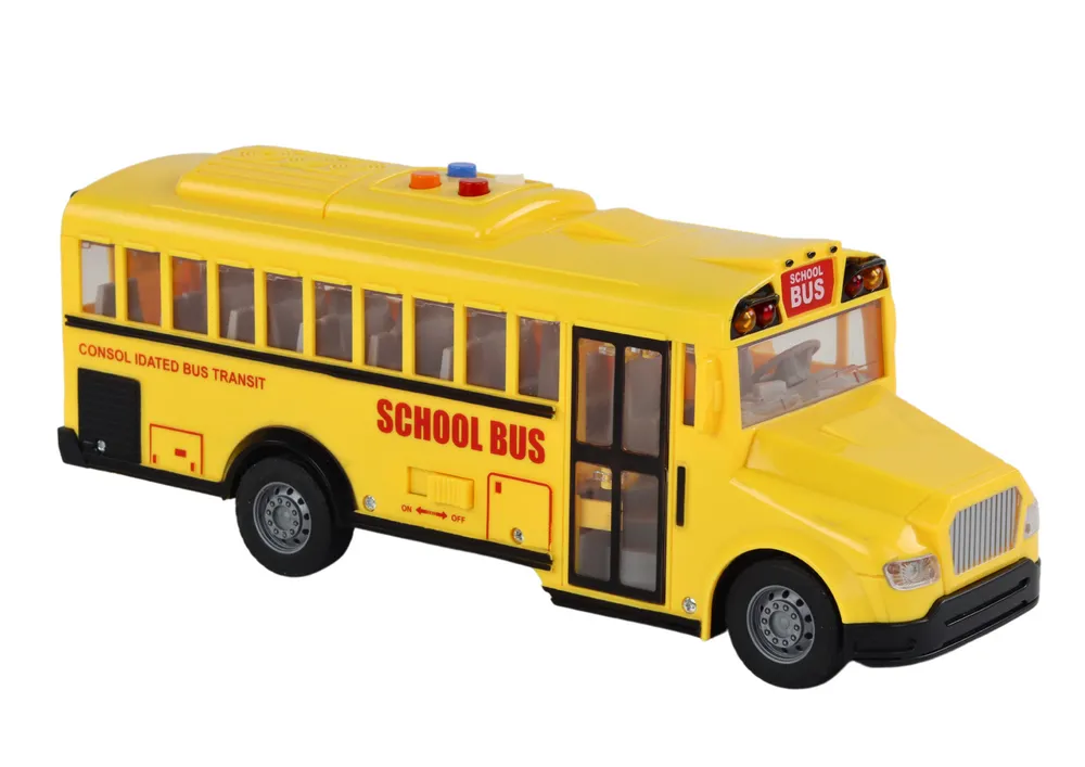 žuti školski autobus na frikcijski pogon s efektima - slika 4