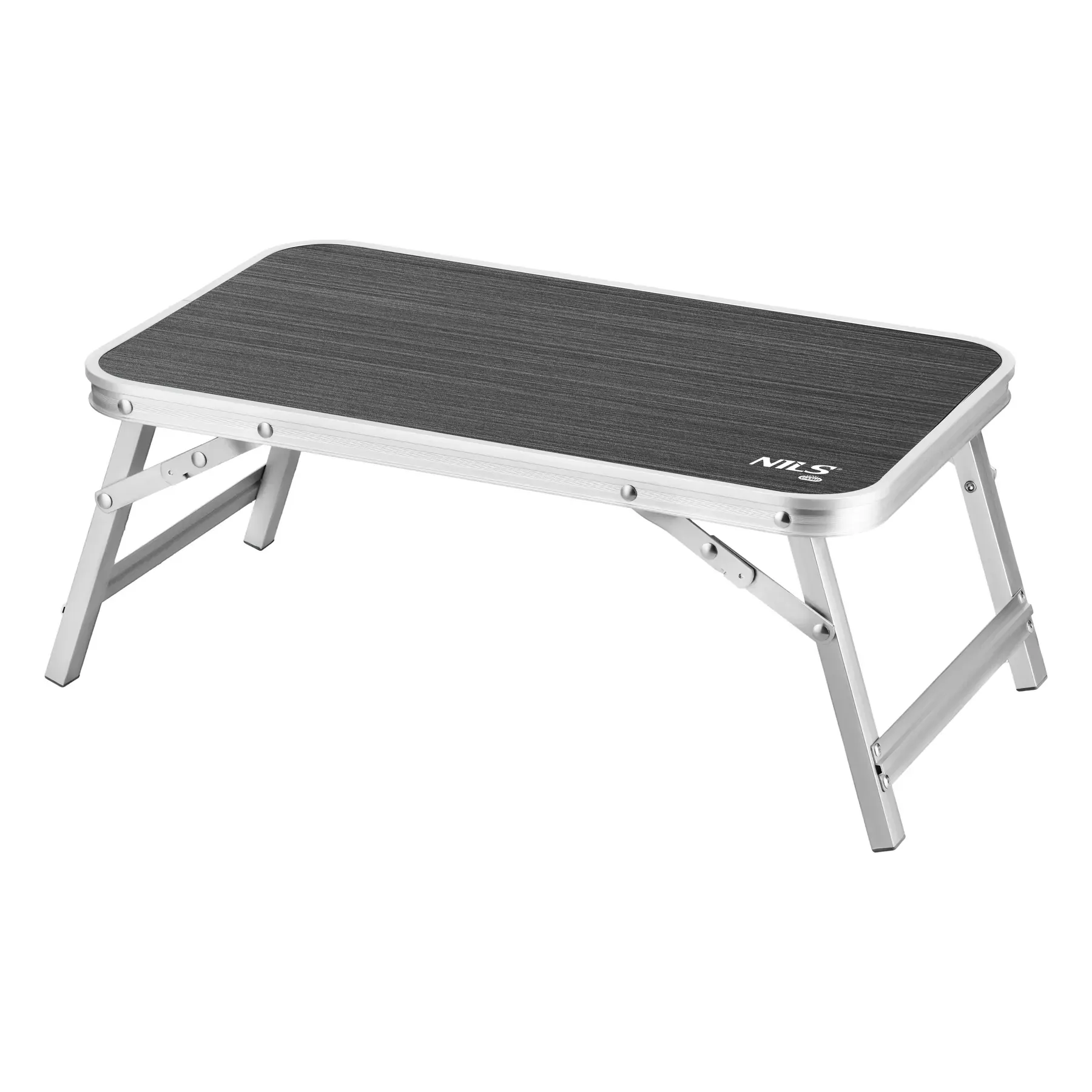 Sklopivi niski turistički stol 50x30x20 cm sivi - Pribislavec