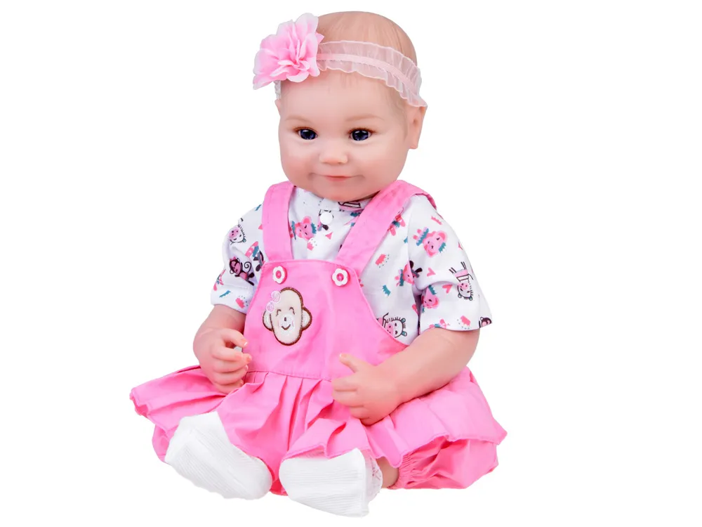 baby doll lutka u ružičastoj jakni s trakom - slika 9