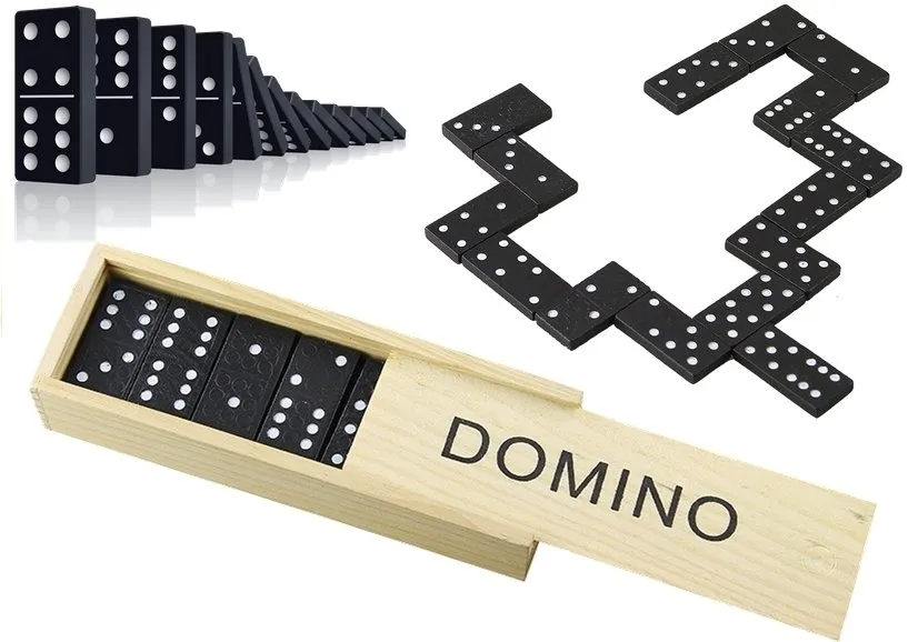domino u drvenoj kutiji 28kom. 2-4 igrača - slika 7