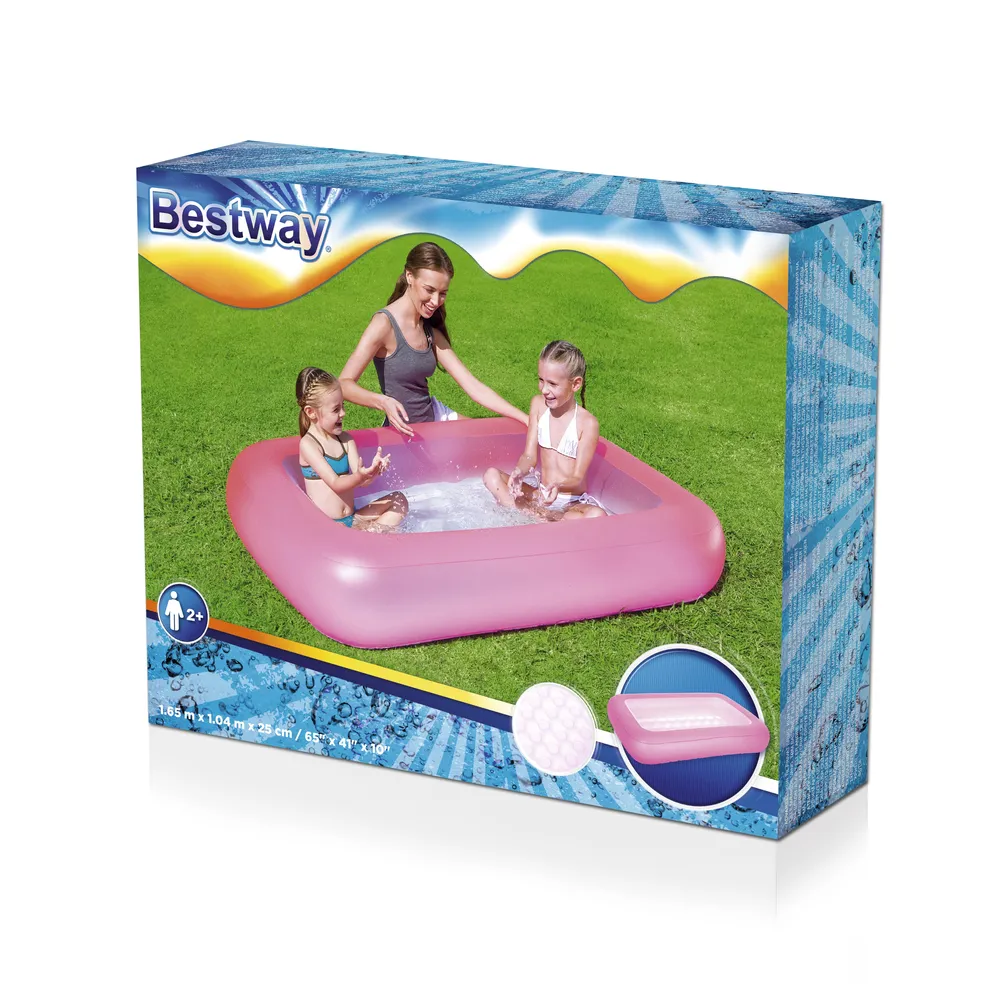 bestway dječji bazen na napuhavanje 165 x 104 x 25 cm rozi - slika 6