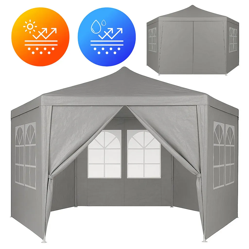 MultiGarden vrtni prodajni paviljon 2 × 2 × 2 m s prozorima, sivi - Pribislavec