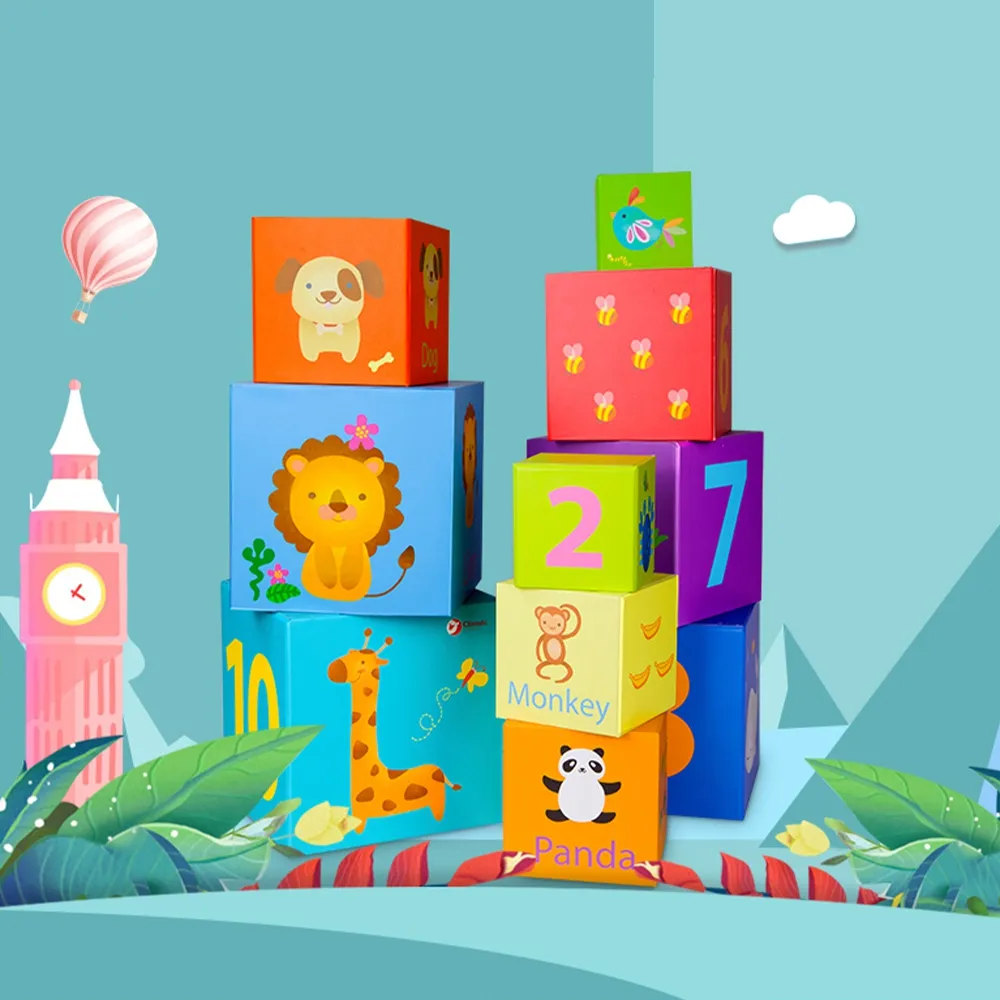 classic world magic box blocks puzzle tower edukativna igračka - slika 3