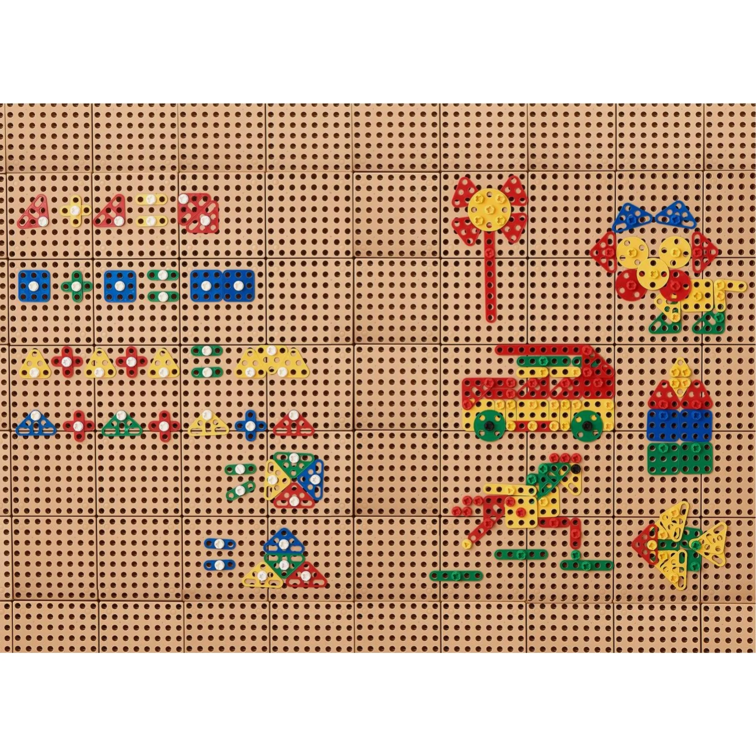 masterkidz set geometrijskih oblika kockica za zidne panele, 260 kom. - slika 6