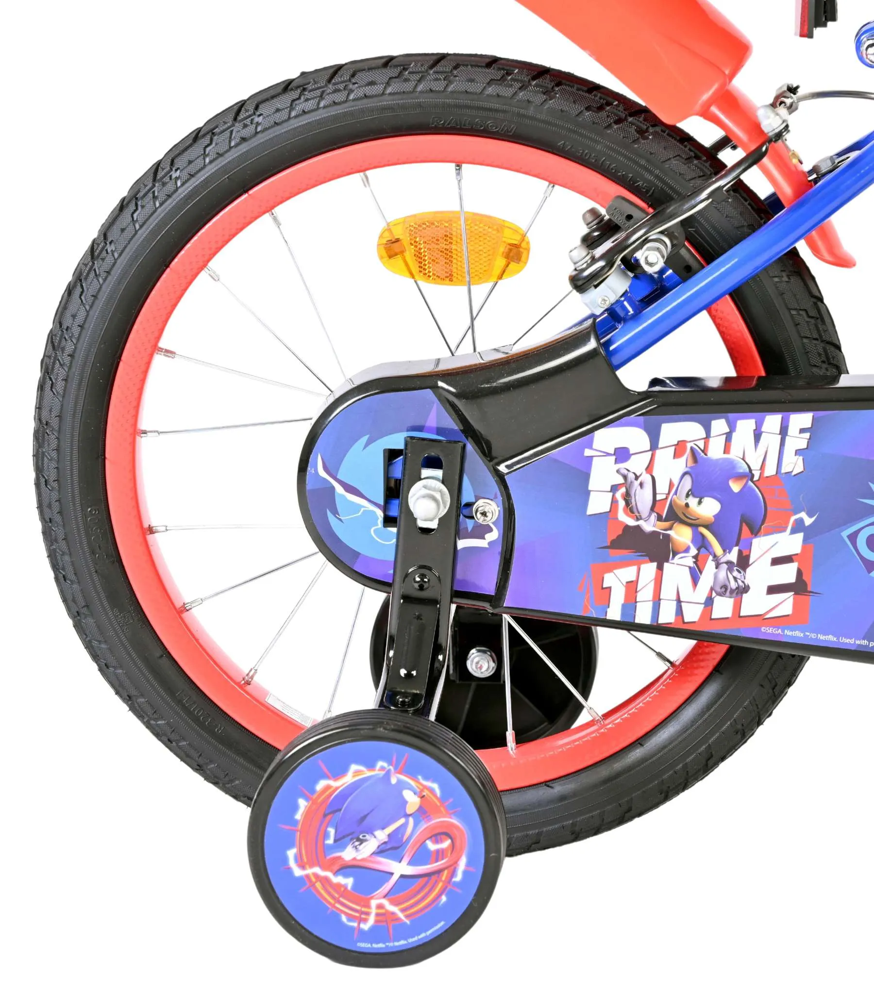 volare dječji bicikl sonic 16″ plave boje, s dvije ručne kočnice - slika 3