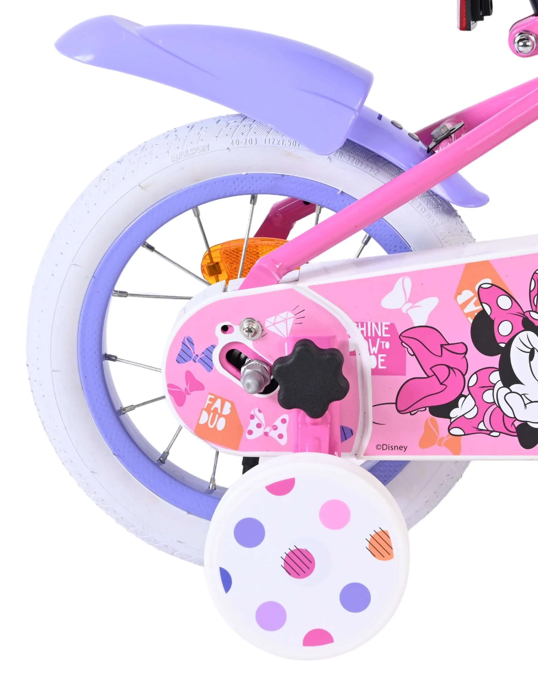 volare dječji bicikl disney minnie 12″ ružičaste boje - slika 3