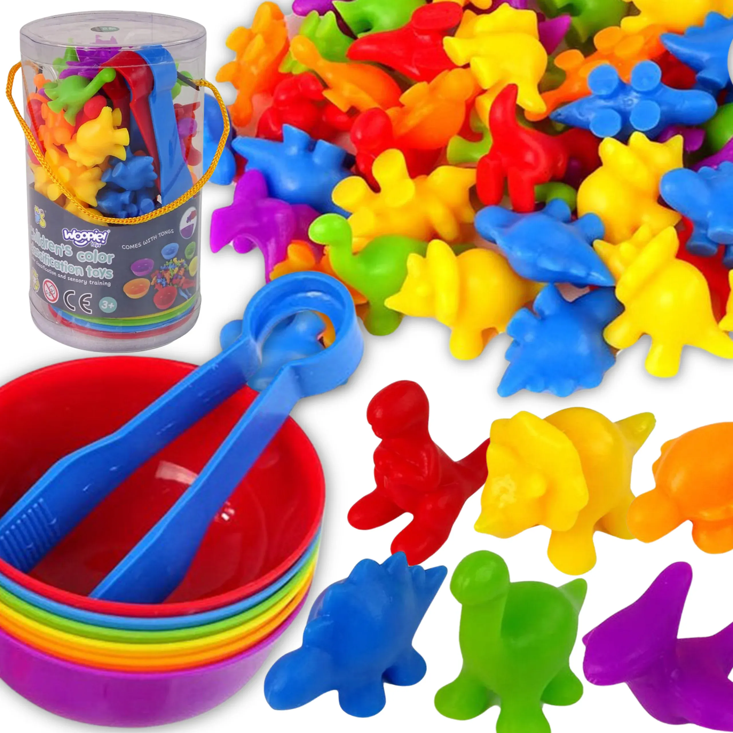 woopie edukativna igra: sorter boja dinosaura, 56 el. - slika 2