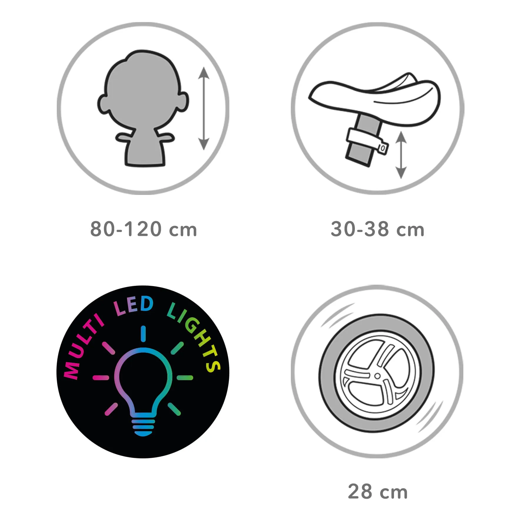 kidwell rebel led neonsko žuti bicikl za balansiranje - slika 10