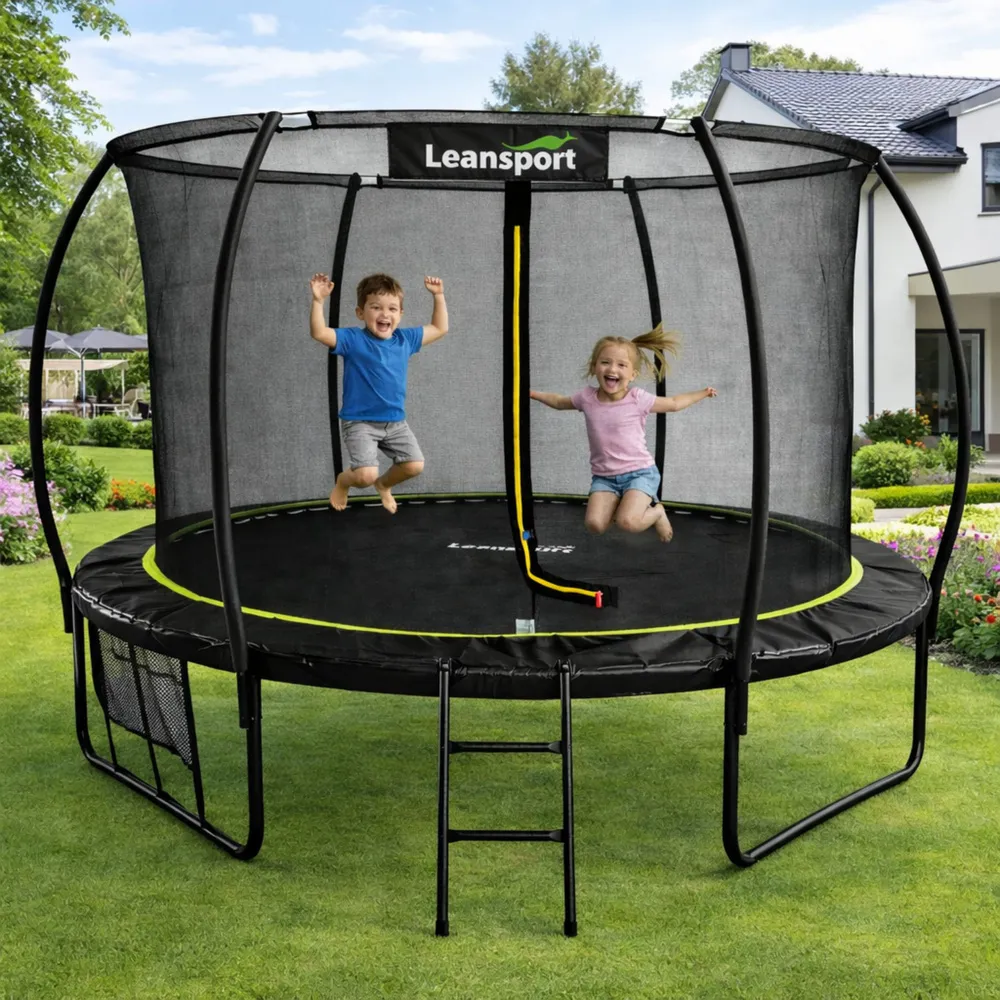 vrtni trampolin s unutarnjom mrežom crno-zeleni 305 cm 10 stopa - slika 5