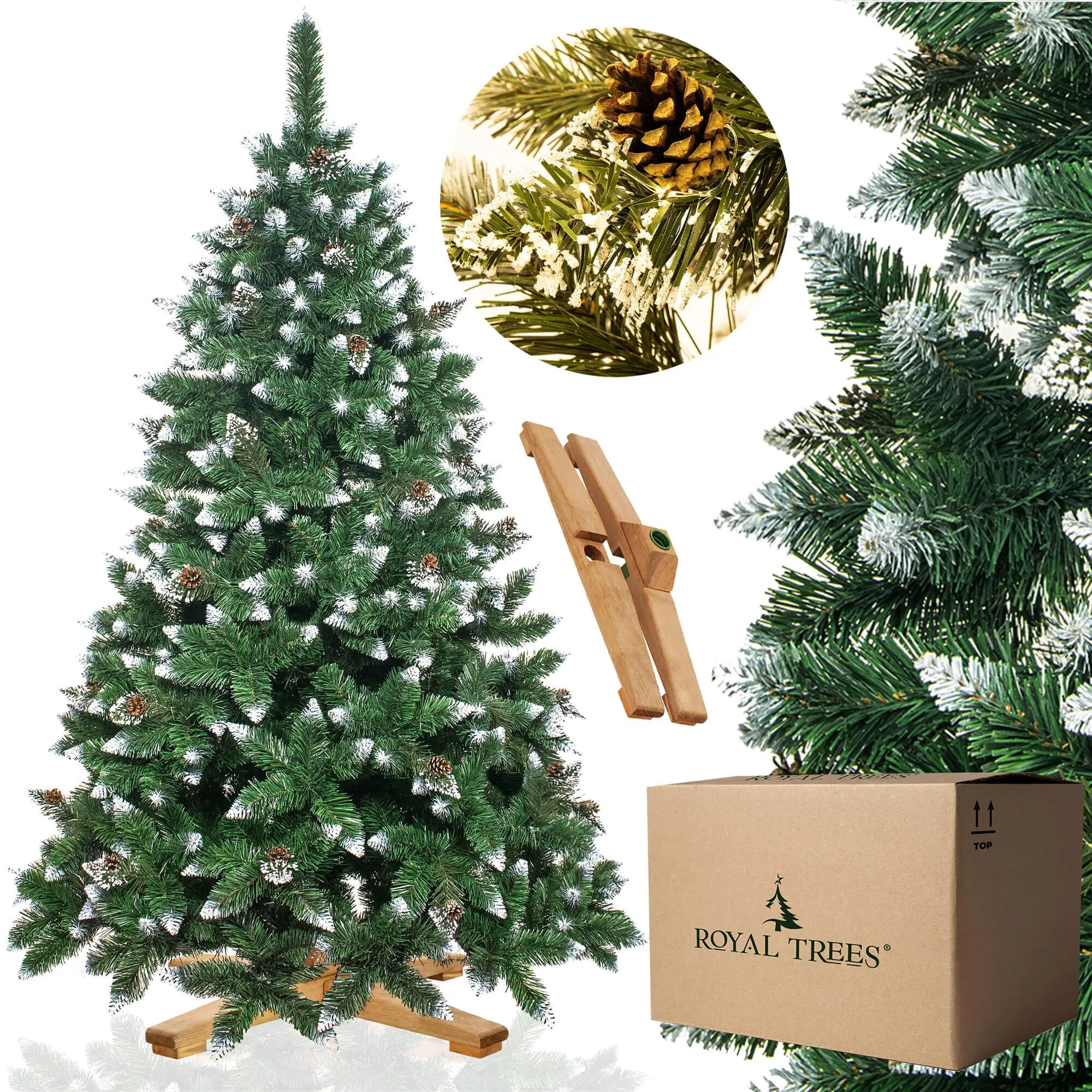 umjetno božićno drvce, premium dijamantni bor 220 cm - slika 3